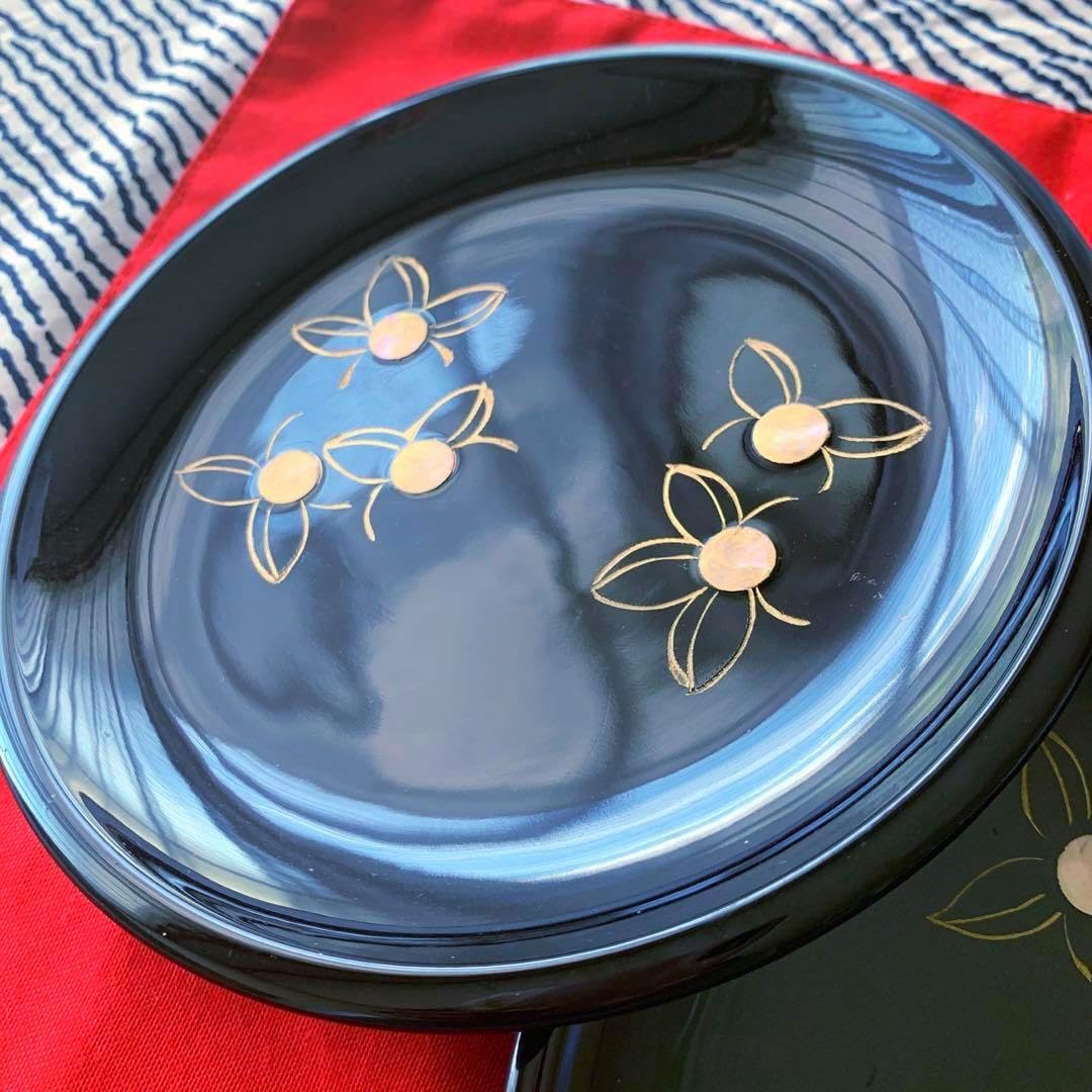 漆芸 鳥図 金蒔絵 黒塗 木皿 二十客 水鳥 川蝉 小皿 木製