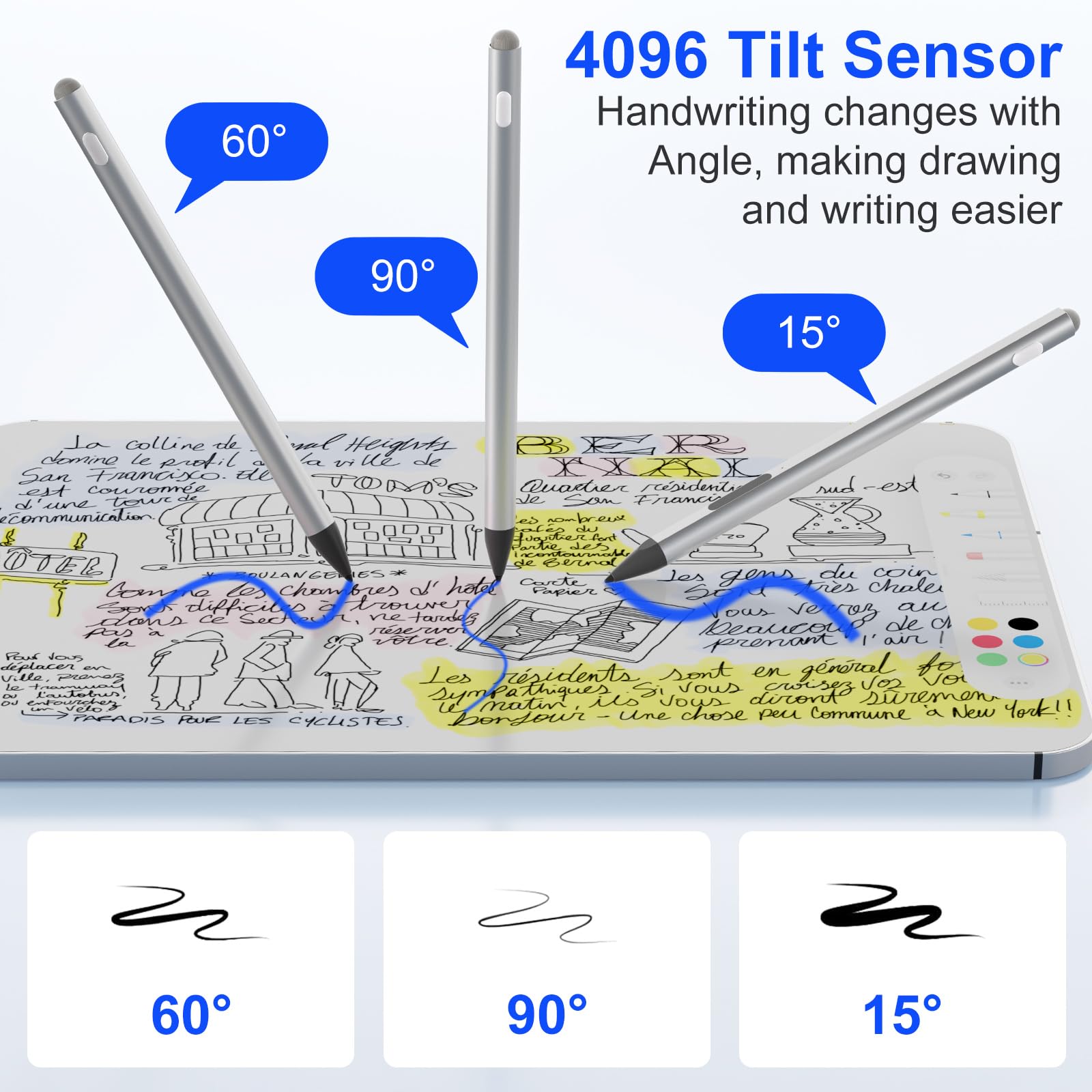 Microsoft Surface Pro Pencil - Lápiz óptico para Surface Pro 12/11/9/10/8/X/7/6/5/4/3 con 4 Puntas, 4096 Control más Fino, rechazo de la Palma de la Mano, Surface Stylus para Surface Go 3/Go 2/Boo