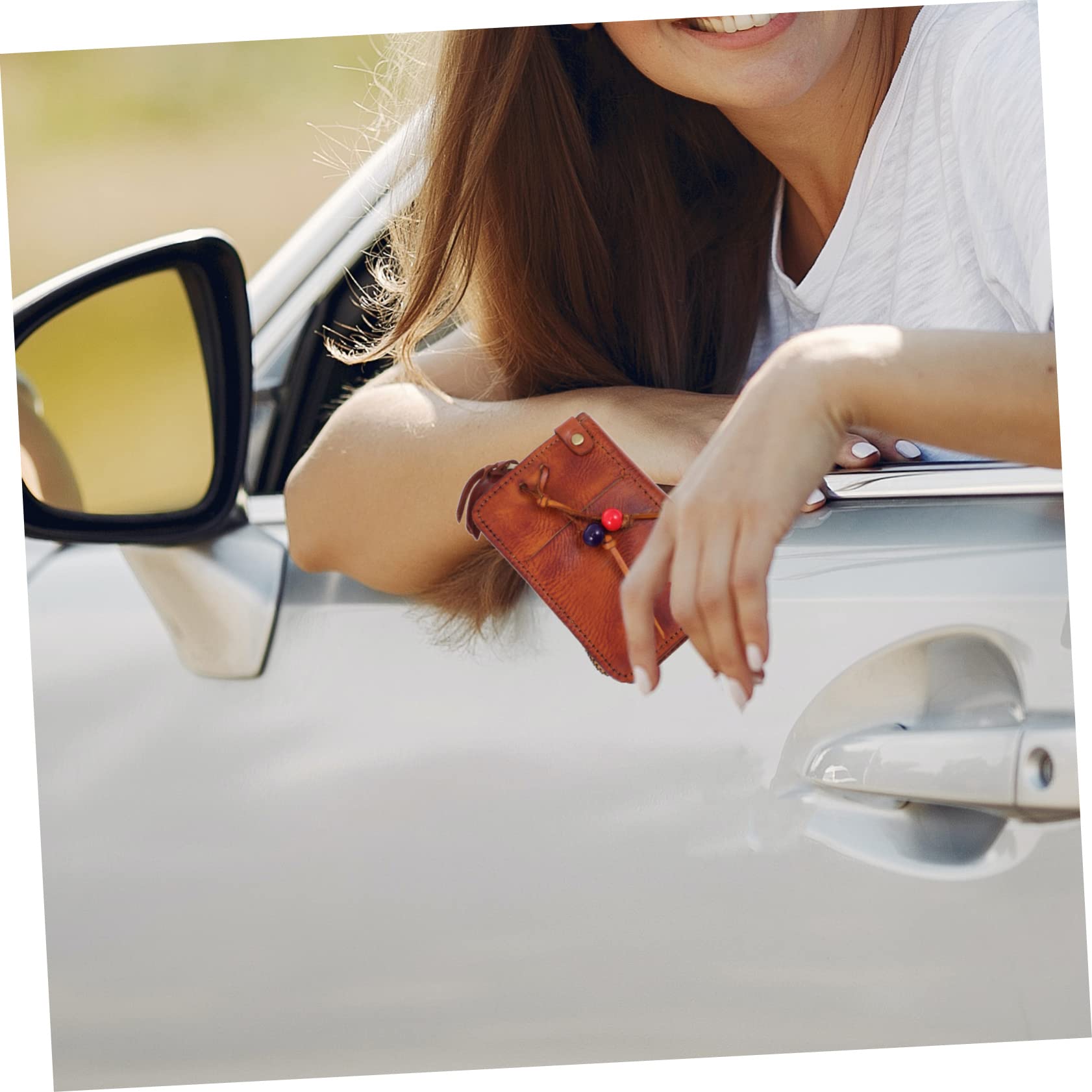 Mobestech 8 Piezas Caso Clave Bolsa De Licencia De Conducir Pu Llavero Cartera Llavero Para Hombres Llaveros Para Hombre Bolsa De Llaves Portátil Cartera Para Hombre De Licencia De