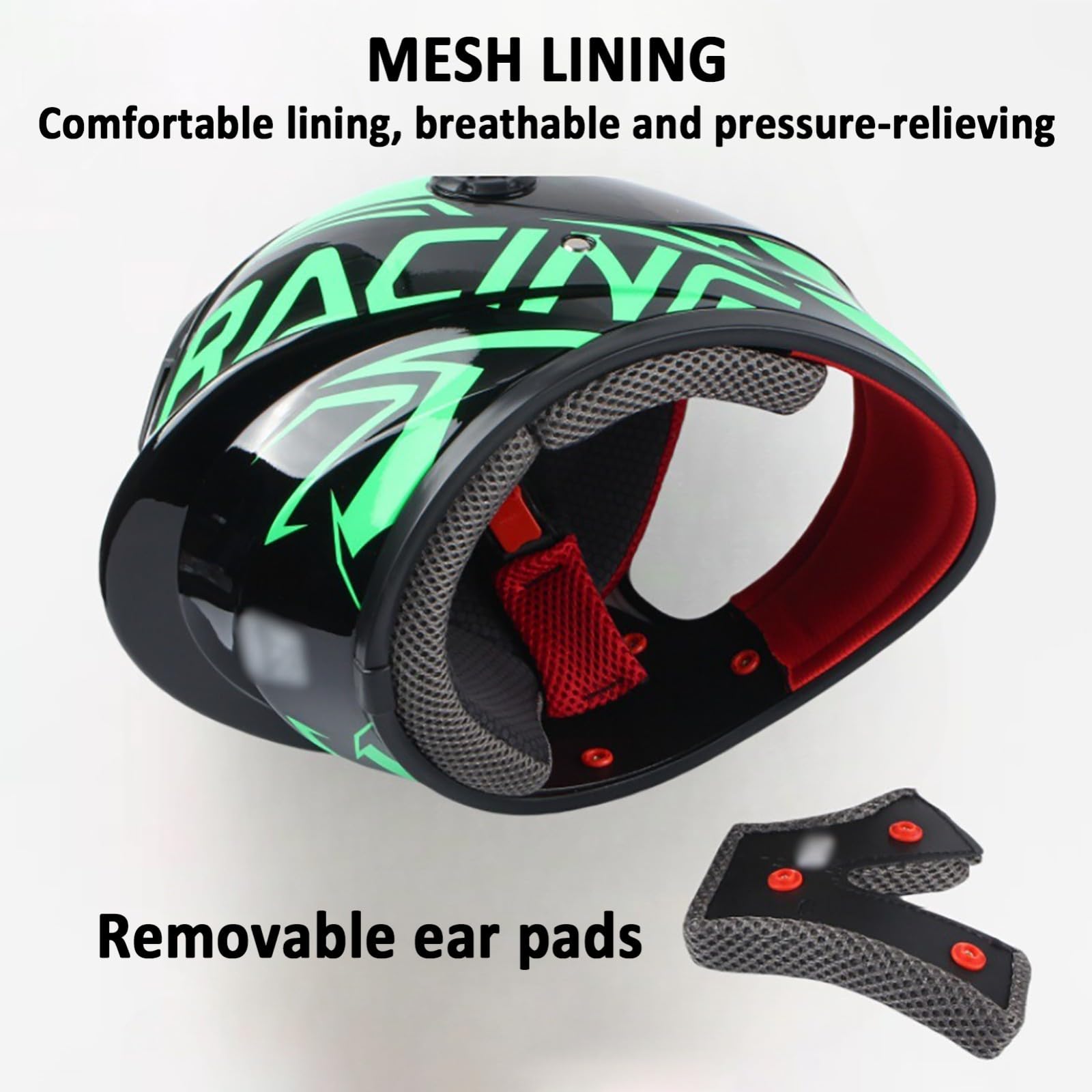 Casque intégral de moto pour enfants de 3 à 13 ans, homologué ECE, avec visière, pour moto tout-terrain, quad et karting, et scooter électrique pour garçons et filles. 14,XL/(53~54cm)