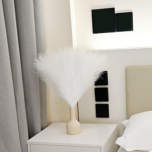 Miniatura 16 de Arreglo de 6 Piezas de Hierba de Pampa Sintética - 18 Pulgadas/45cm de Pasto Artificial Esponjoso y Pomposo para Decoración Boho Chic del Hogar