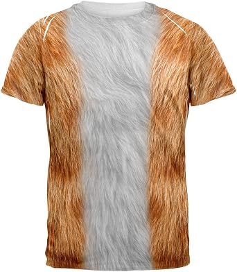 Halloween Orange Cat Costume All Over Adult T-Shirt