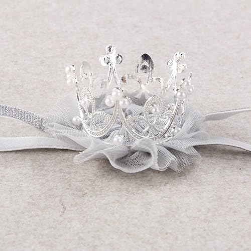 Miniatura 4 de Nishine Tiaras de princesa para niñas pequeñas, diadema elástica para fiesta de cumpleaños, accesorios para fotos, regalo