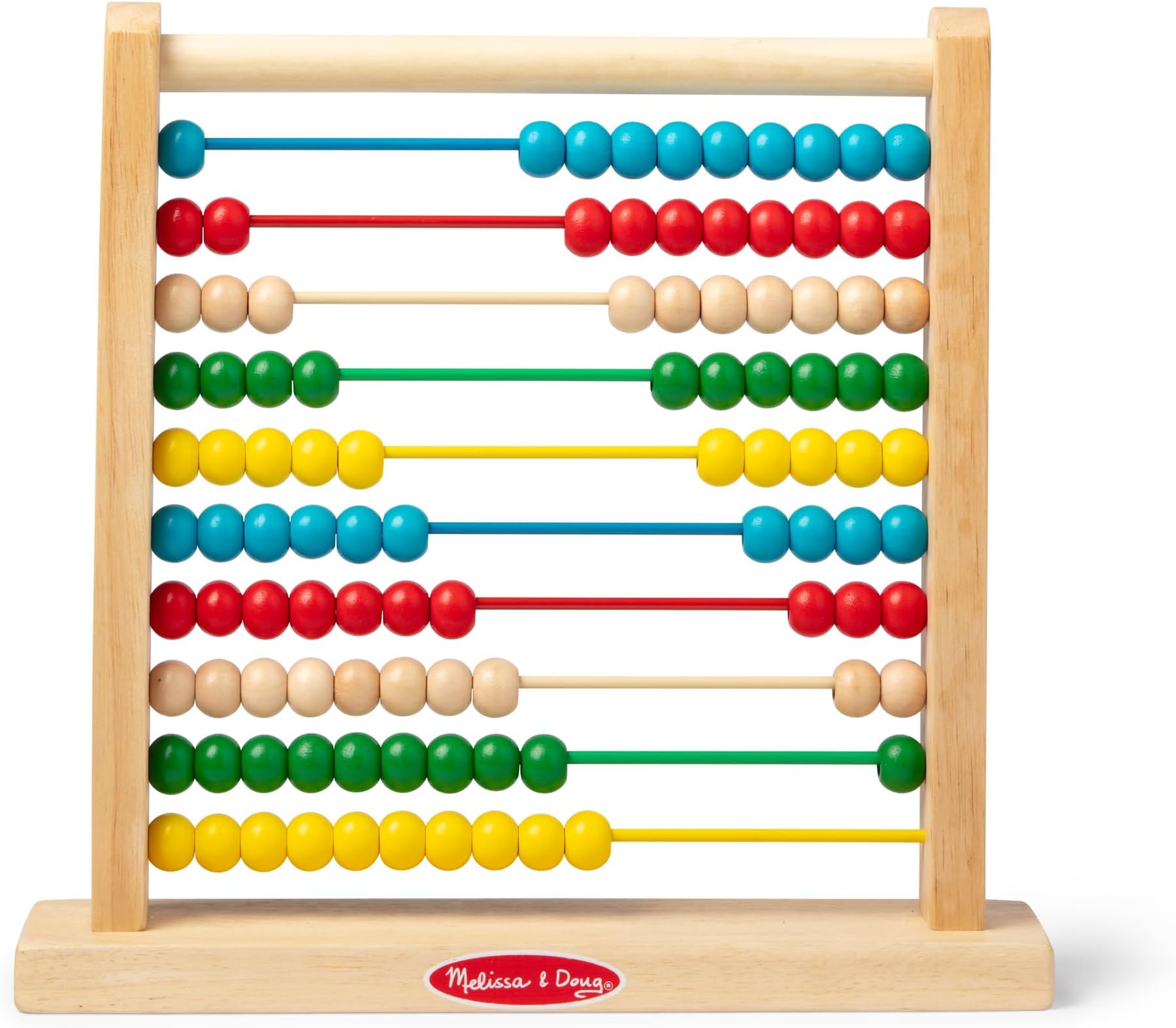 Abacus – Classic Wooden Educational Counting Toy with 100 Beads on 10 Rows – H&s-On Math Tool for Kids Ages 3+ to Learn Counting, Colors & Patterns | MD493