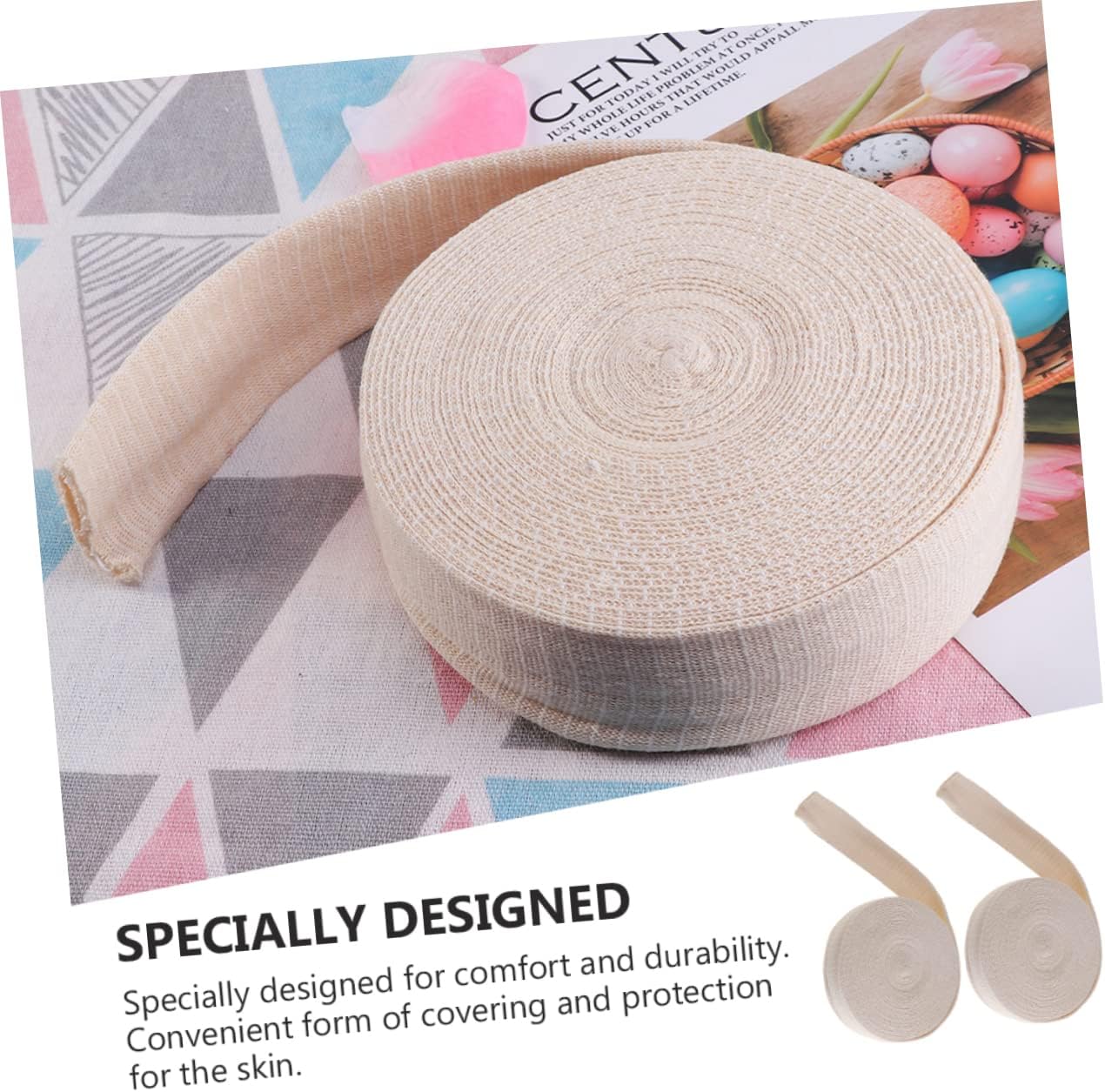2rolls Cotton Tubular Bandages High Elasticity Stockinette for Skin and Comfort for Use Under Plaster Synthetic Casts