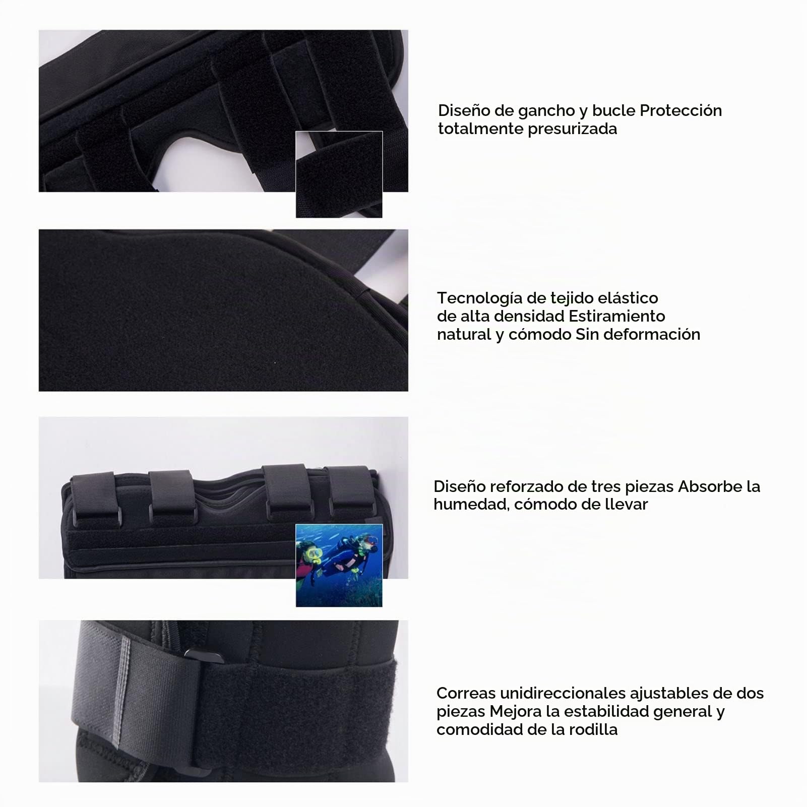 Rodillera, Soporte de Rodilla con 3 Paneles Ajustables, Inmovilizador de Pierna de Rodilla para Esguinces, Dislocaciones, Lesiones, Estabilizador de Rodilla para Hombres Y Mujeres(XL)
