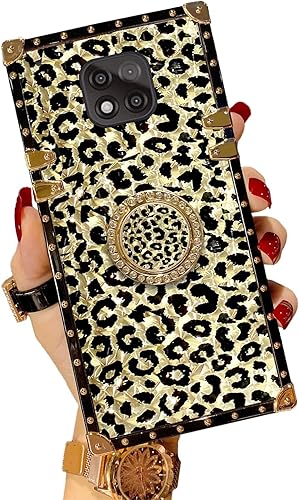 Funda para Moto g Power 2021, funda Moto g Power para mujer, diseño de leopardo, de lujo, con purpurina dorada, de silicona, a prueba de golpes,