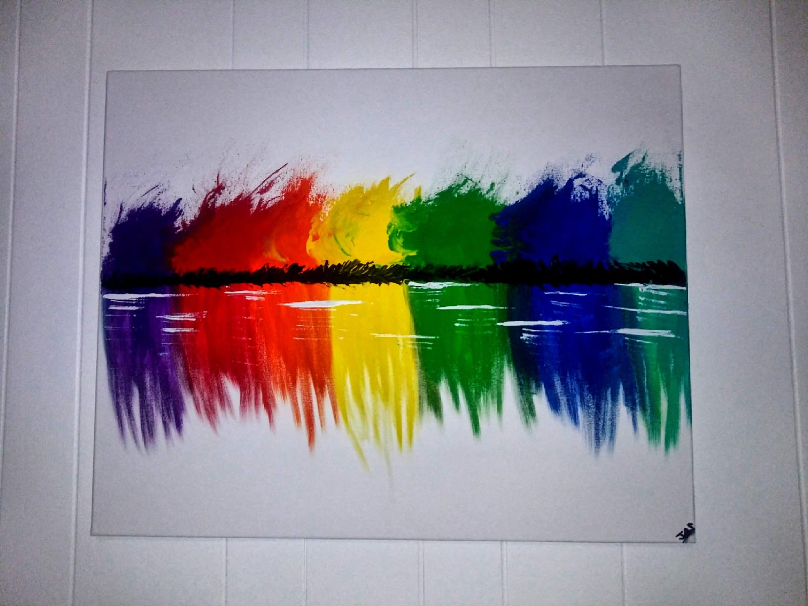 Colorful Abstract Acrylic Painting Canvas