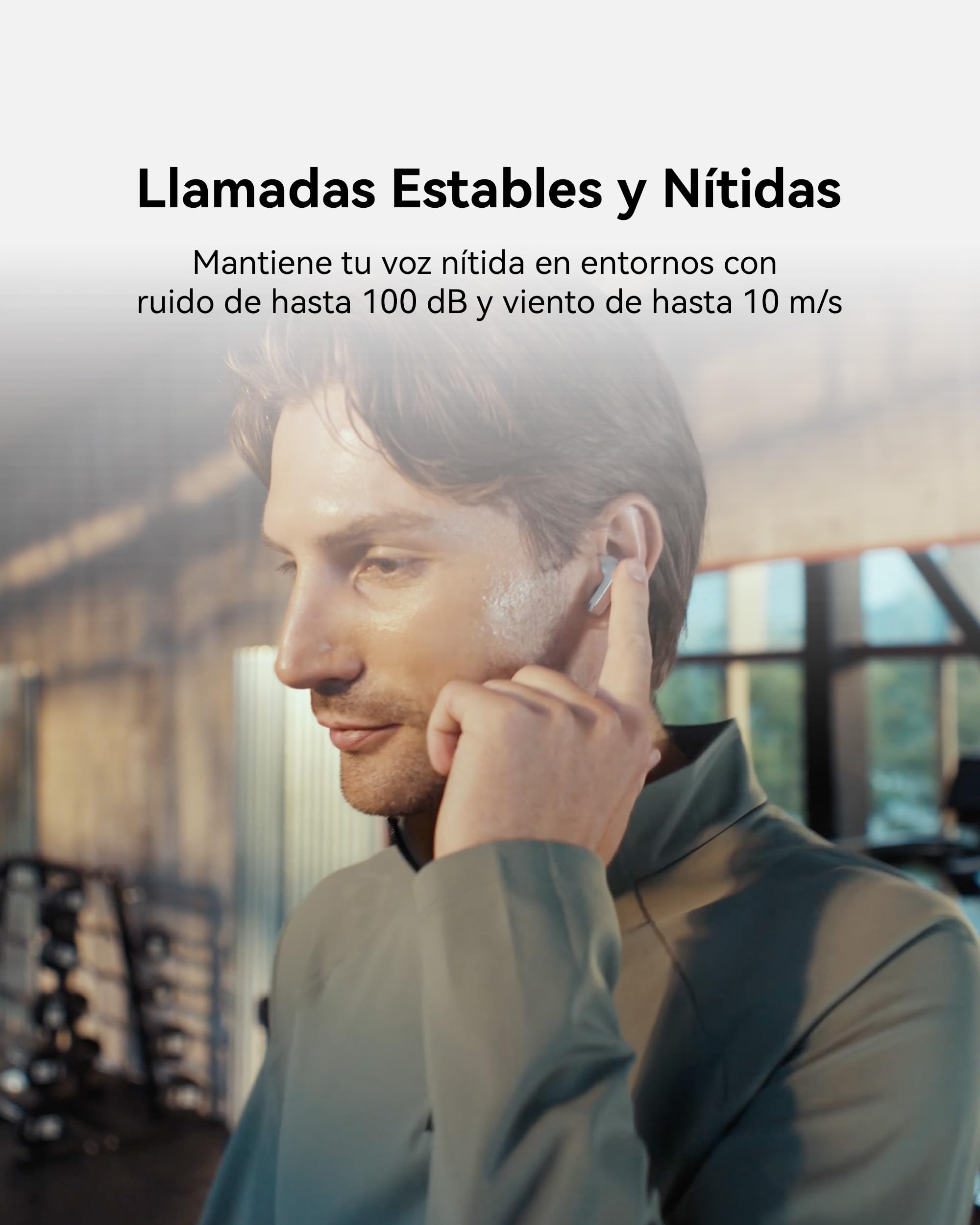 HUAWEI FreeBuds Pro 5 Auriculares Inalámbricos Bluetooth, Blanco | Cancelación de Ruido IA Doble Motor para Negocio Oficina, Ajuste Seguro Sonido Inmersivo, Llamada Estable, Garantía 42 Meses