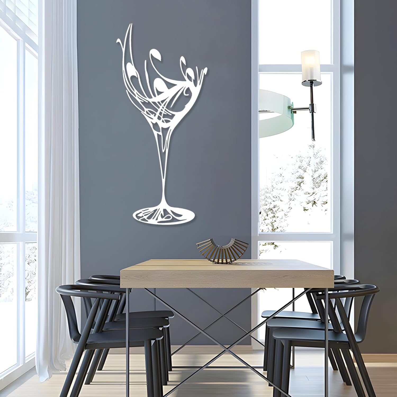 Amazon.com: Wine Glass Metal Wall Decor, Metal Wine Wall Art, Wine ...