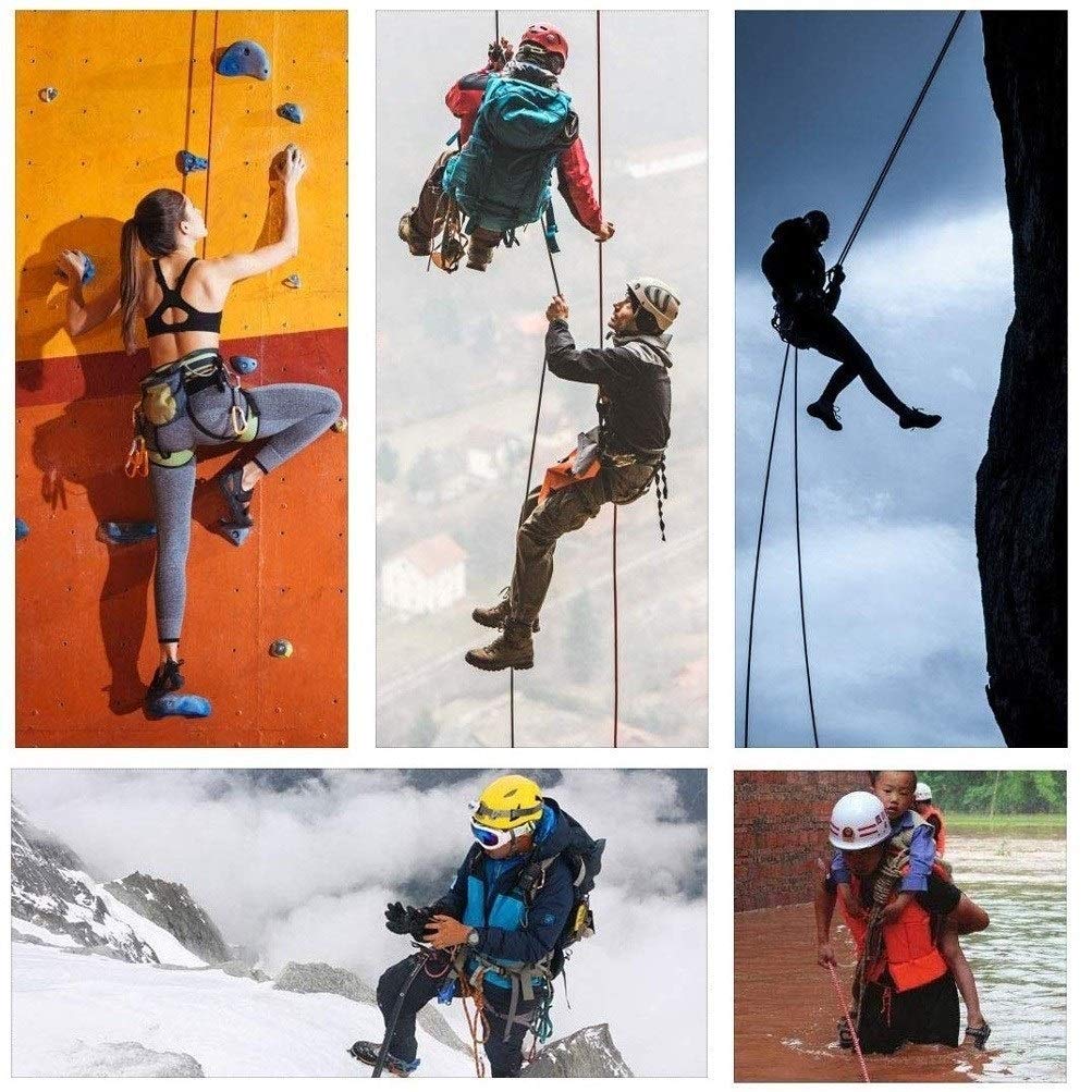 Cuerda de Escalada Cuerda de Alpinismo estática Verde de 12 mm, Cuerda de Nylon de Alta Resistencia Resistente al desgarro con mosquetón Doble 10M-100M (Tamaño : 50m)