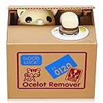 Cat Stealing Money Bank, Piggy Bank for Kids, Coin Bank for Money Saving, Automatic Stealing Money with English Speaking, Creative Gift (Lucky Cat)