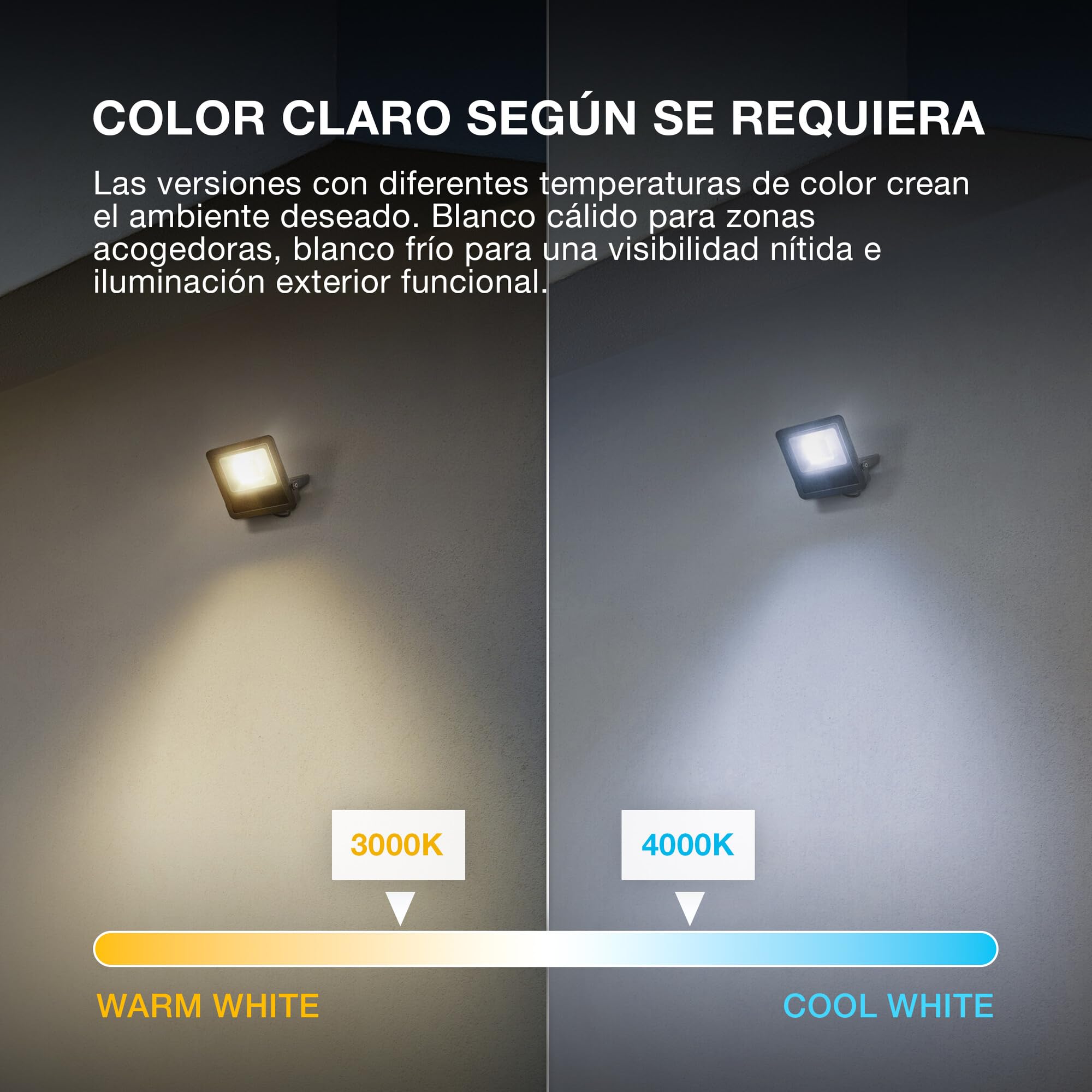 OSRAM Proyector LED ENDURA FLOOD PC de 10 W, blanco frío de 4000 K, 1000 lúmenes, IP65, resistente a la intemperie, aluminio reciclado, pivotante 180°, gris oscuro,2-Pack