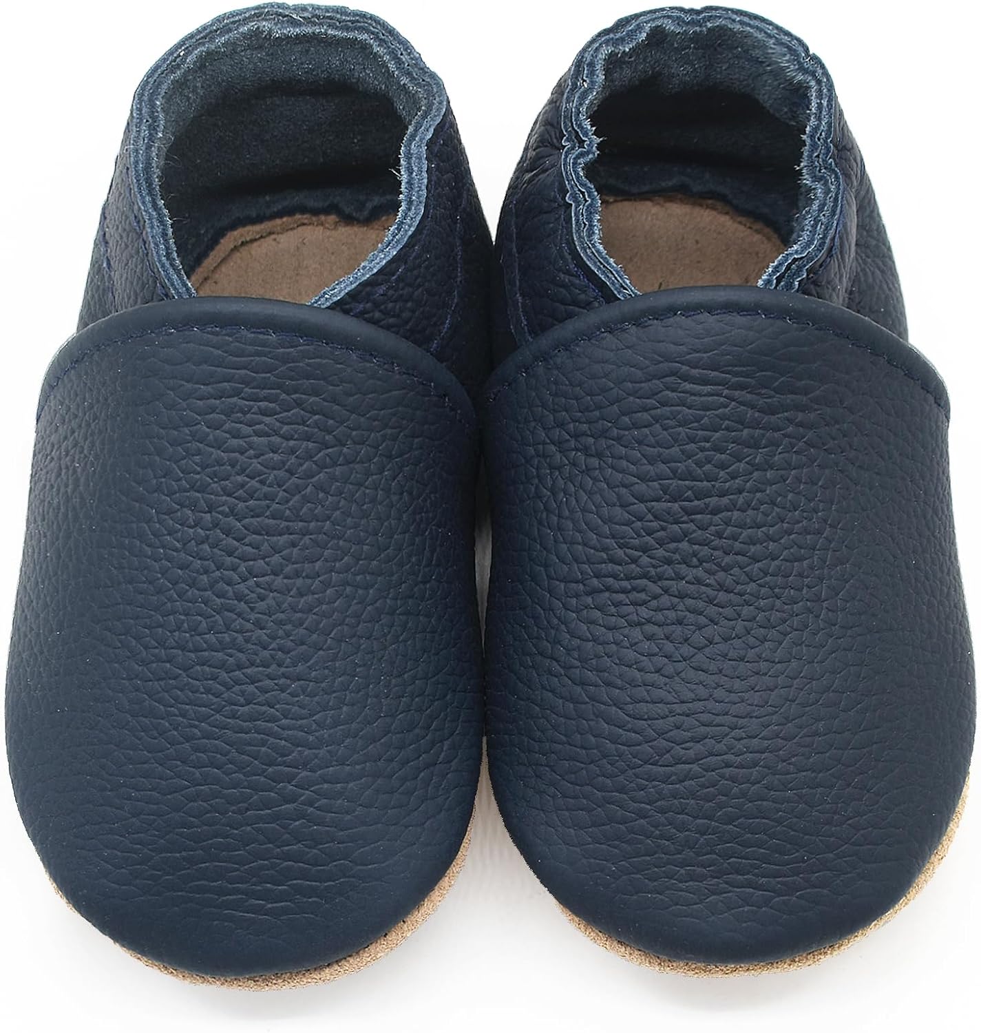 Genuine Leather Baby Booties Soft Sole Toddler Walking Shoes Flexible&Breathable Baby Slippers for First Walkers Boys Girls