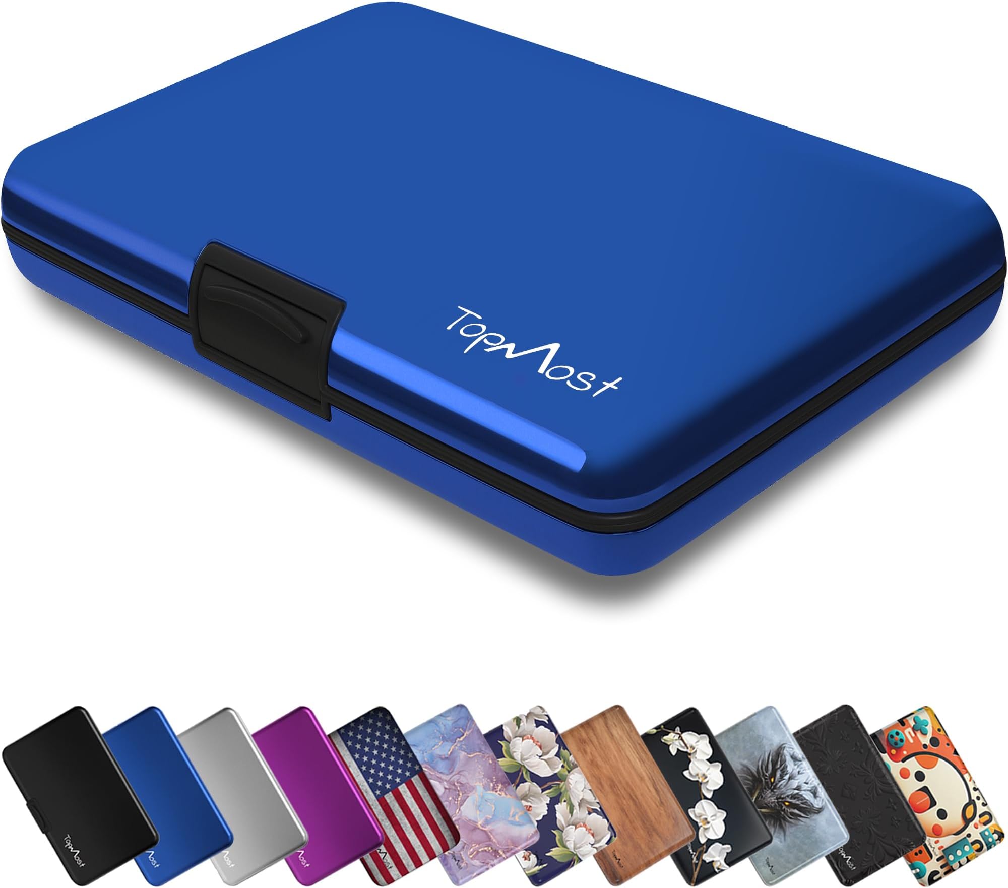 Aluminum Wallet, Card Case Wallet, Metal RFID Credit Card Holder for Men & Women, 6 Cotton Slots for 10-12 Cards And Bills, Rfd Protective