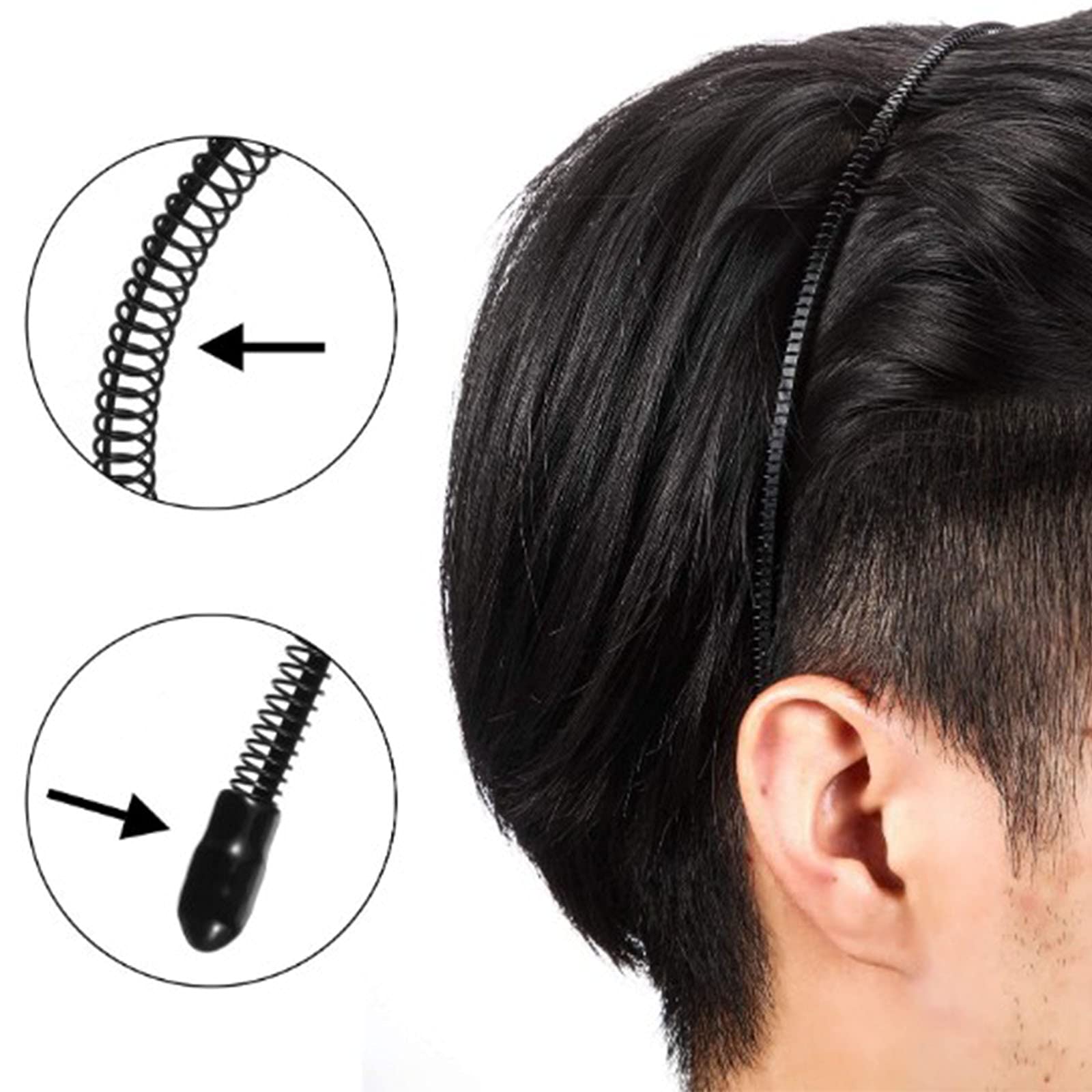 BOYIVI 9 Cerchietti Per Capelli In Metallo – Unisex, Regolabili, Nero, Denti Ondulati Antiscivolo – Accessori Moda Primavera Estate
