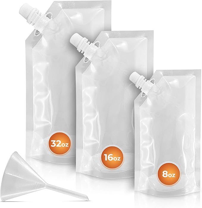 Premium Plastic Flasks Drink Pouches For Festivals
