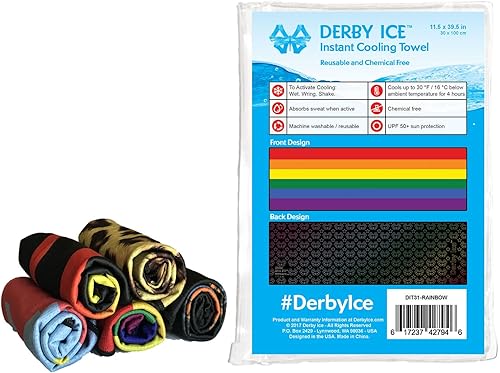 Miniatura 7 de Toalla de enfriamiento para patinaje, deportes, entrenamiento, fitness, gimnasio, yoga, pilates, viajes, camping y más