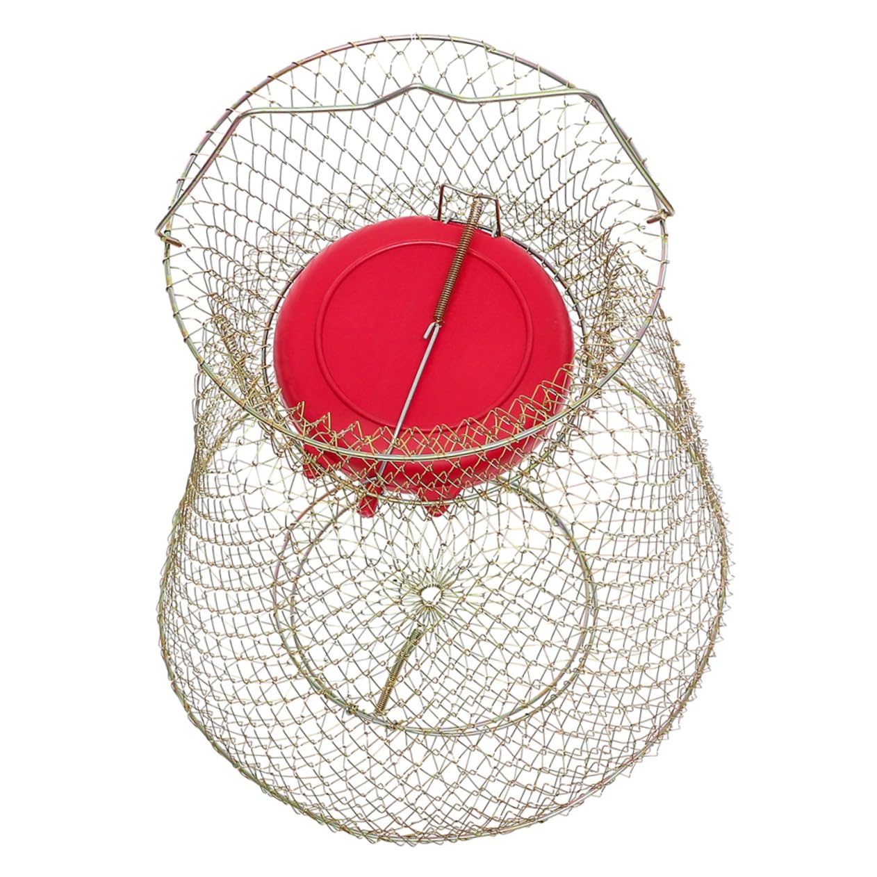 Kisangel Panier à Poisson en Fer Panier à Crevettes pour La Pêche Filet De Pêche Panier à Poisson Flottant Pièges Panier à Poisson pour Poisson Pêché Panier à Poisson Pliable Le Fer