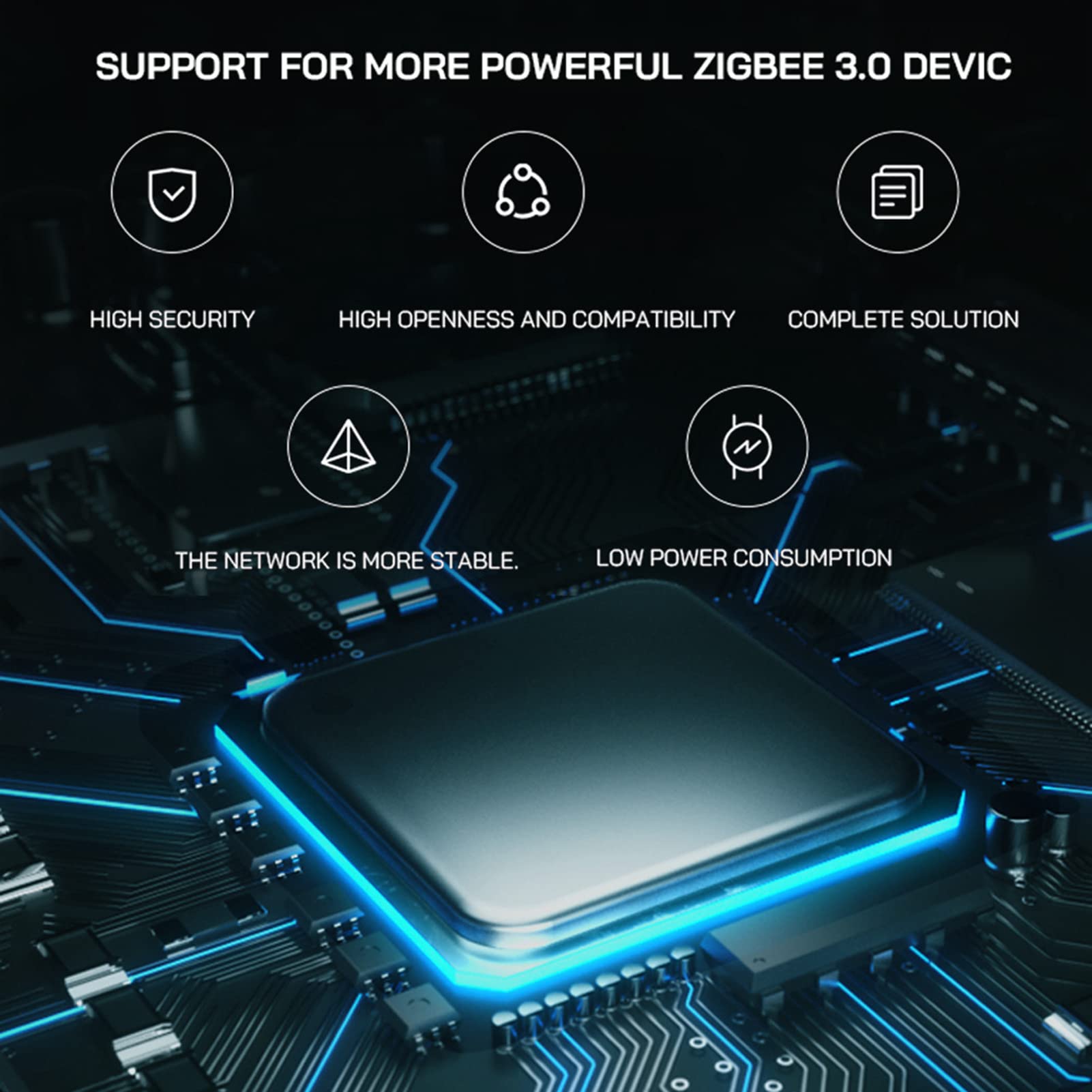 ZigBee et Bluetooth Mesh Gateway Hub : Passerelle Smart Hub Multiprotocole, Contrôle Vocal Tuya ZigBee Hub Via Alexa et Home, Télécommande Compatible avec Tous Les Tuya