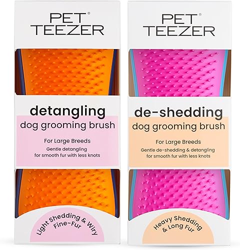 Pet Teezer by Tangle Teezer - Cepillo para perros para desenredar y desenredar pelo húmedo o seco