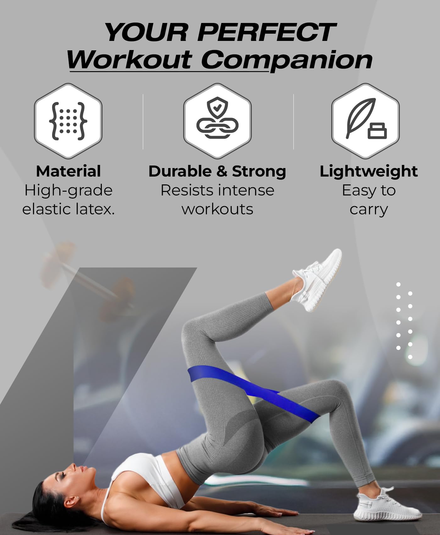 Bingwaah - Widerstandsbänder - Set mit 5 elastischen Gummibändern aus Naturkautschuk für Übung, Stretching, Krafttraining & Reha - 5 Widerstandsstufen, tragbar & langlebig für Zuhause & Fitnessstudio