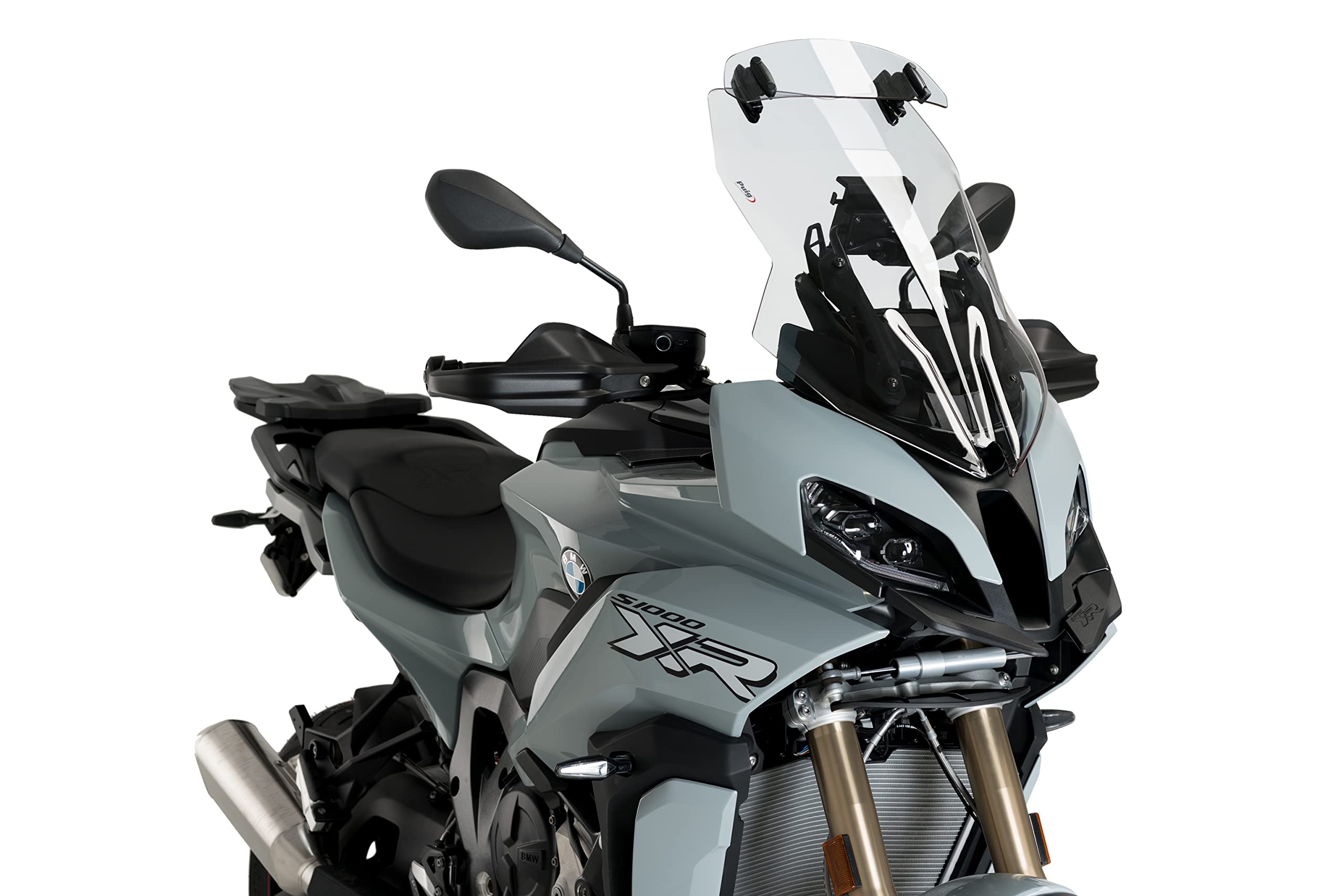Puig 6320W Visera Multiregulable Clip-on para cúpula de Moto con Ajuste de posición y diseño Resistente Que Mejora la protección aerodinámica, Transparente