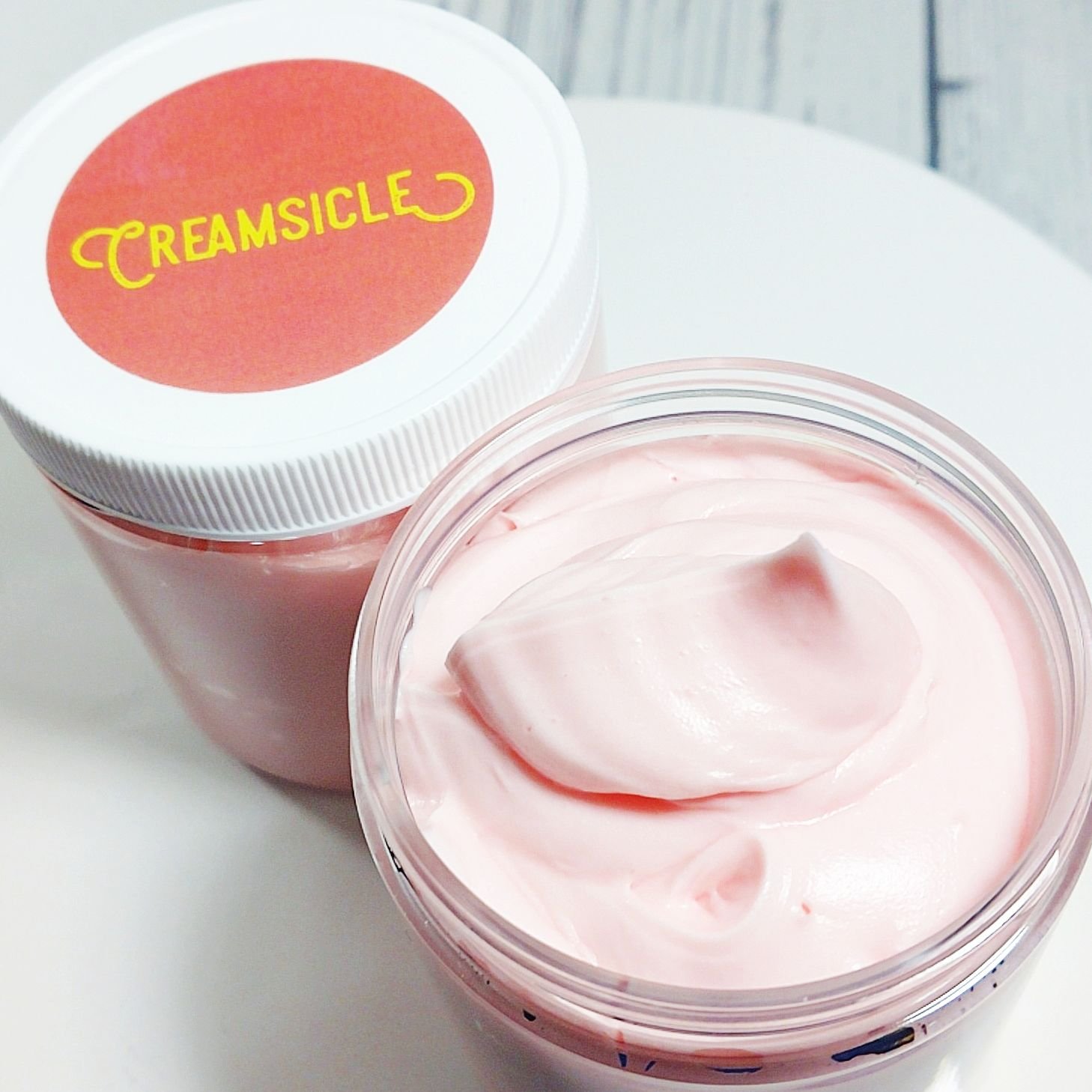 Orange creamsicle whipped body butter. Silky skin cream. Nostalgic summer gift for her. Moisturizer