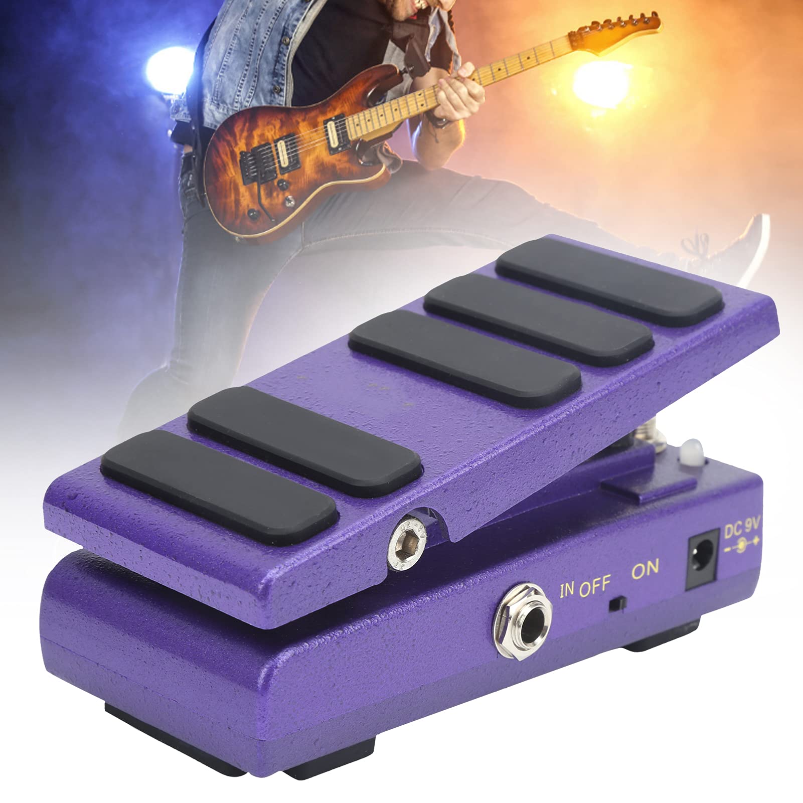 Pedale WahWah Bypass Effetto 2in1 Parti per chitarra elettrica Accessori per strumenti musicali Pedale effetto WahWah di livello professionale con modalità di commutazione (Purple)