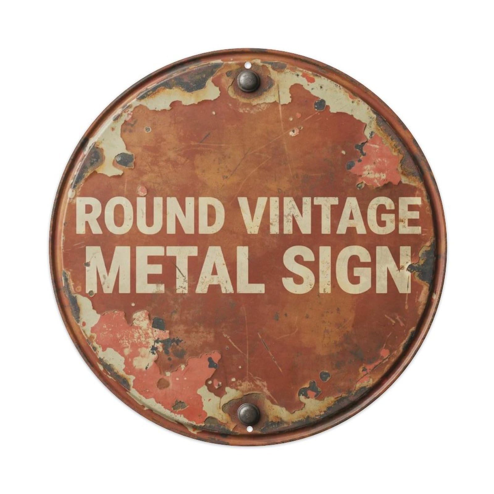 Round Vintage Metal Sign Metal Tin Sign Plaque