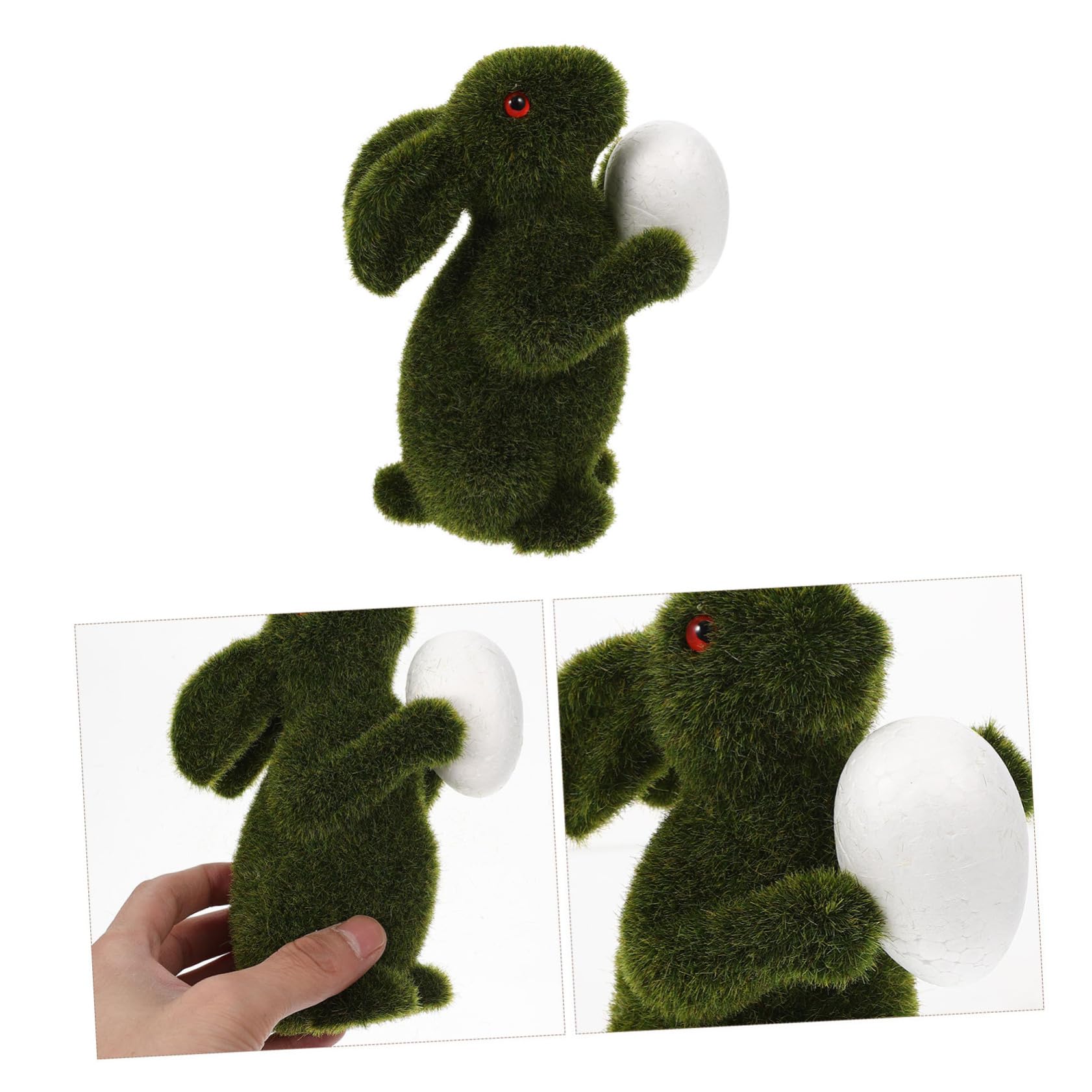 Alipis Lapin de Pâques décor extérieur Jouets à mâcher Lapin Paysage Lapin Jouets pour Rats bouda Decoration Interieure décoration d'intérieur Animaux Lapin simulé Parure de Lapin Flocage