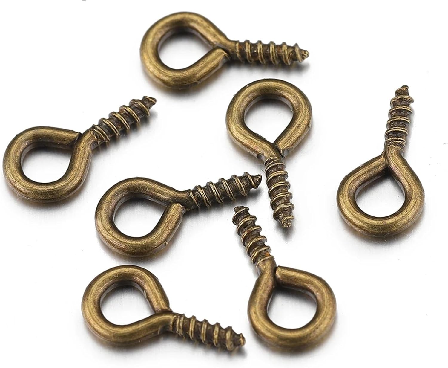 Pin Screw 1000pcs Small Tiny Mini Eye Pins Eyepins Hooks Eyelets Screw Threaded Clasps Hook for DIY Jewelry Making Findings for Connect Bead/Pendant/Part to Easy Linking/Hang(4x8mm)