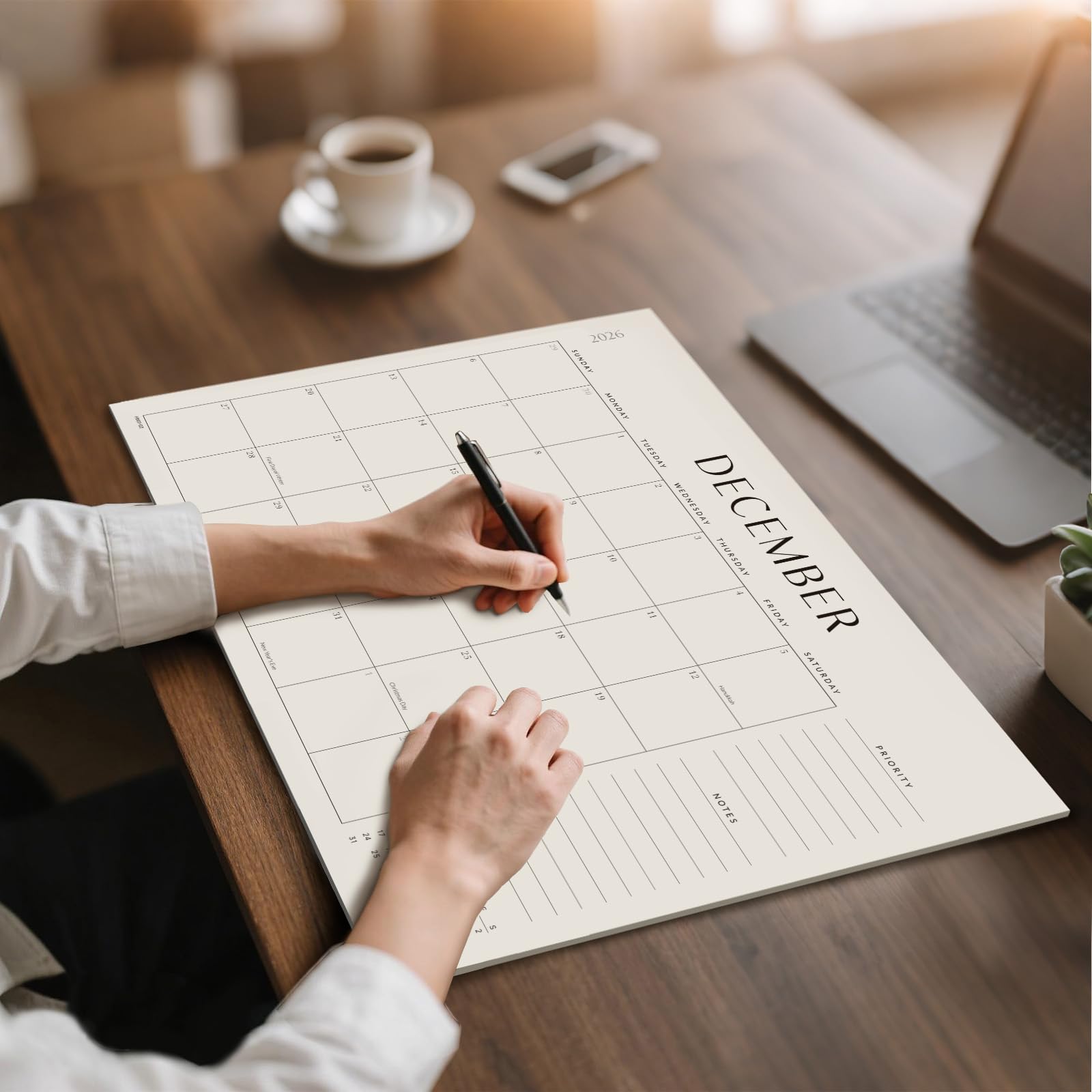 Jotsome Grand calendrier de bureau 2026-2027, calendrier académique