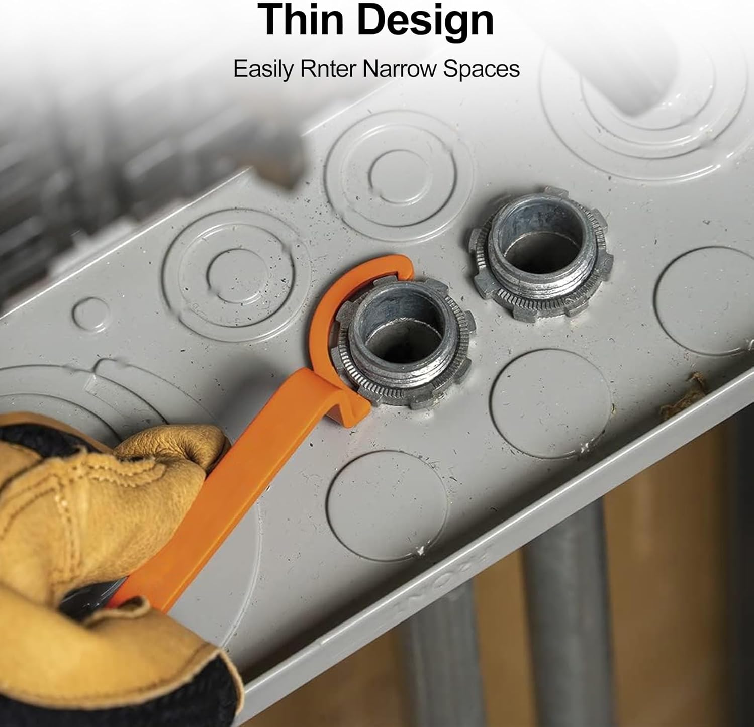 3-in-1 Conduit Locknut Wrench Set for Electrical Box Installation, Durable Multi-Purpose Conduit Tool Kit