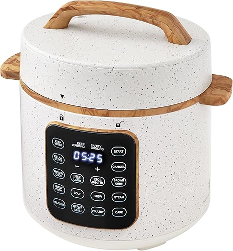 Miniatura 1 de Pioneer Woman - Olla a presión eléctrica de 6 cuartos de galón con pantalla de control táctil, multicocción 7 en 1 para cocción lenta, salteado,
