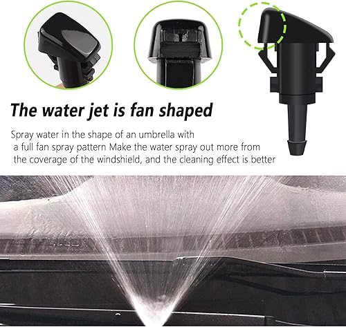Miniatura 4 de Kit de manguera de boquillas para lavaparabrisas, conectores de manguera, boquilla y juntas de pulverización para limpiaparabrisas compatible con