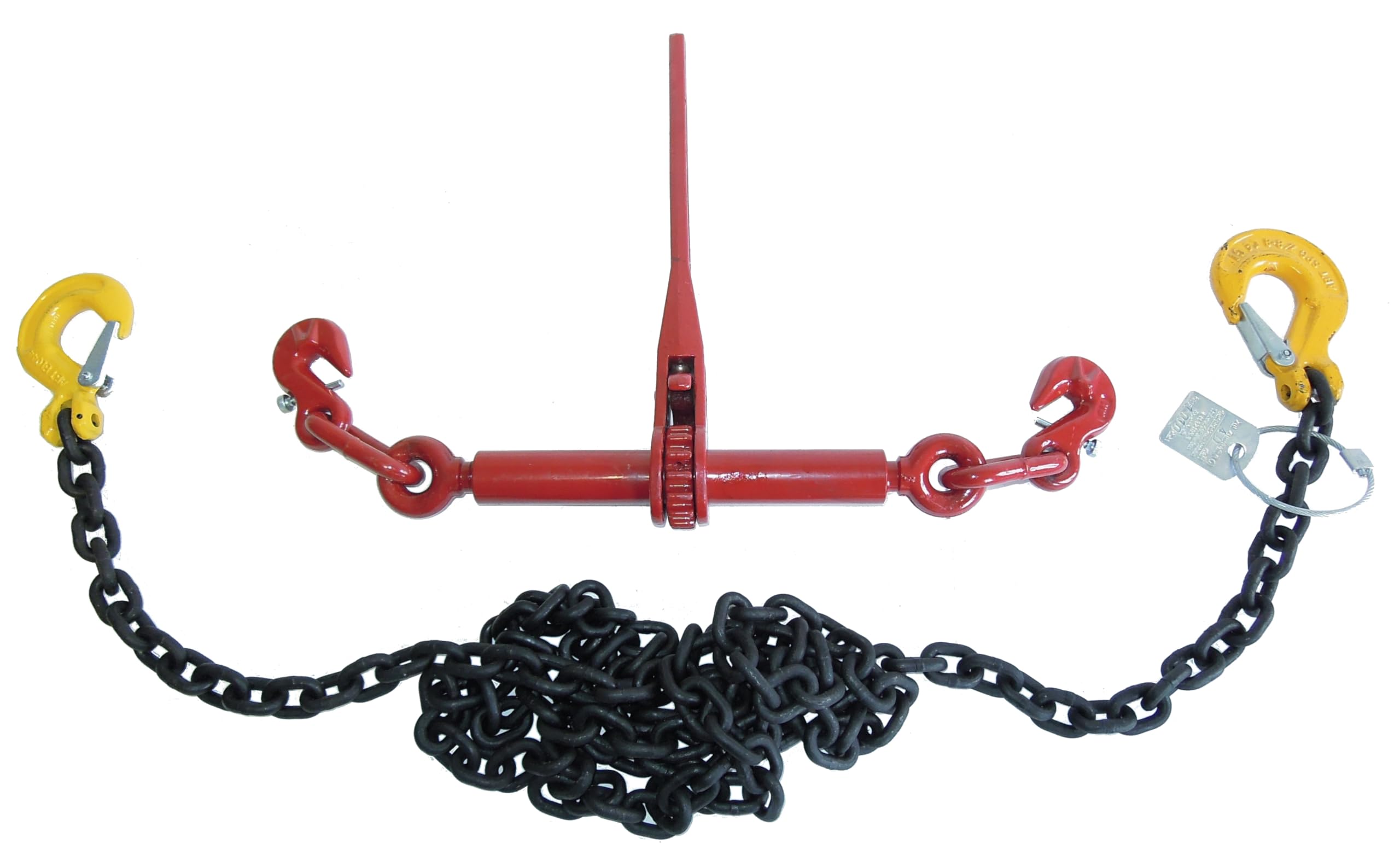 Zurrkette 2-teilig 6,3 Tonnen 3,5 mtr. Länge komplett Set Spannkette mit Ratschenspanner zweiteilig 10mm 6300 daN 63 kN 6.300 kg n. EN12195-3 Cargo-Drechsler