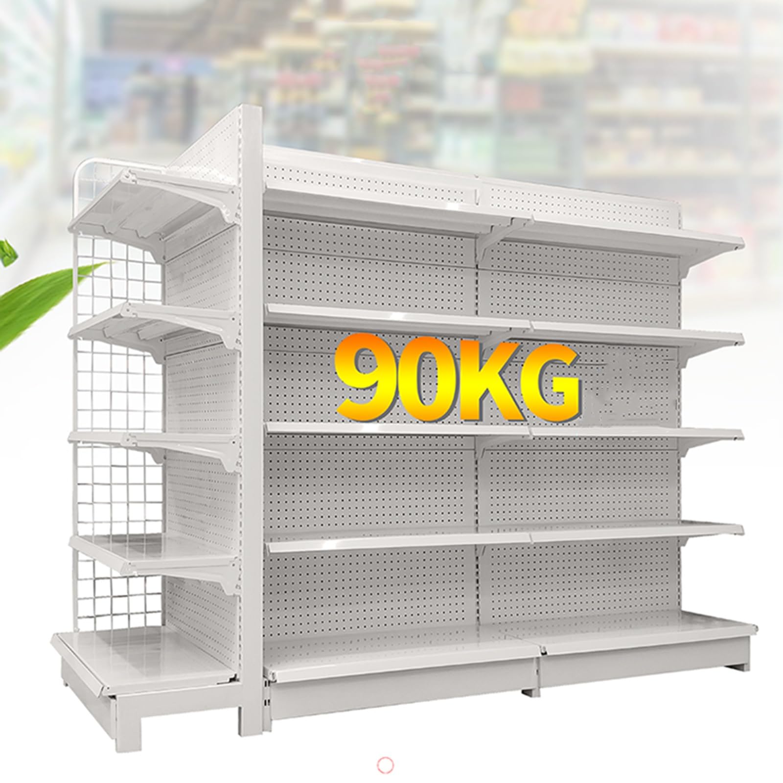Heavy Du Metal Marktregal, Verkaufsregal für Lebensmittel, Likör, Bürobedarf, Worhops, Schwarz, 120 x 43 x 165 cm, Schwarz, 120 x 43 x 190 cm
