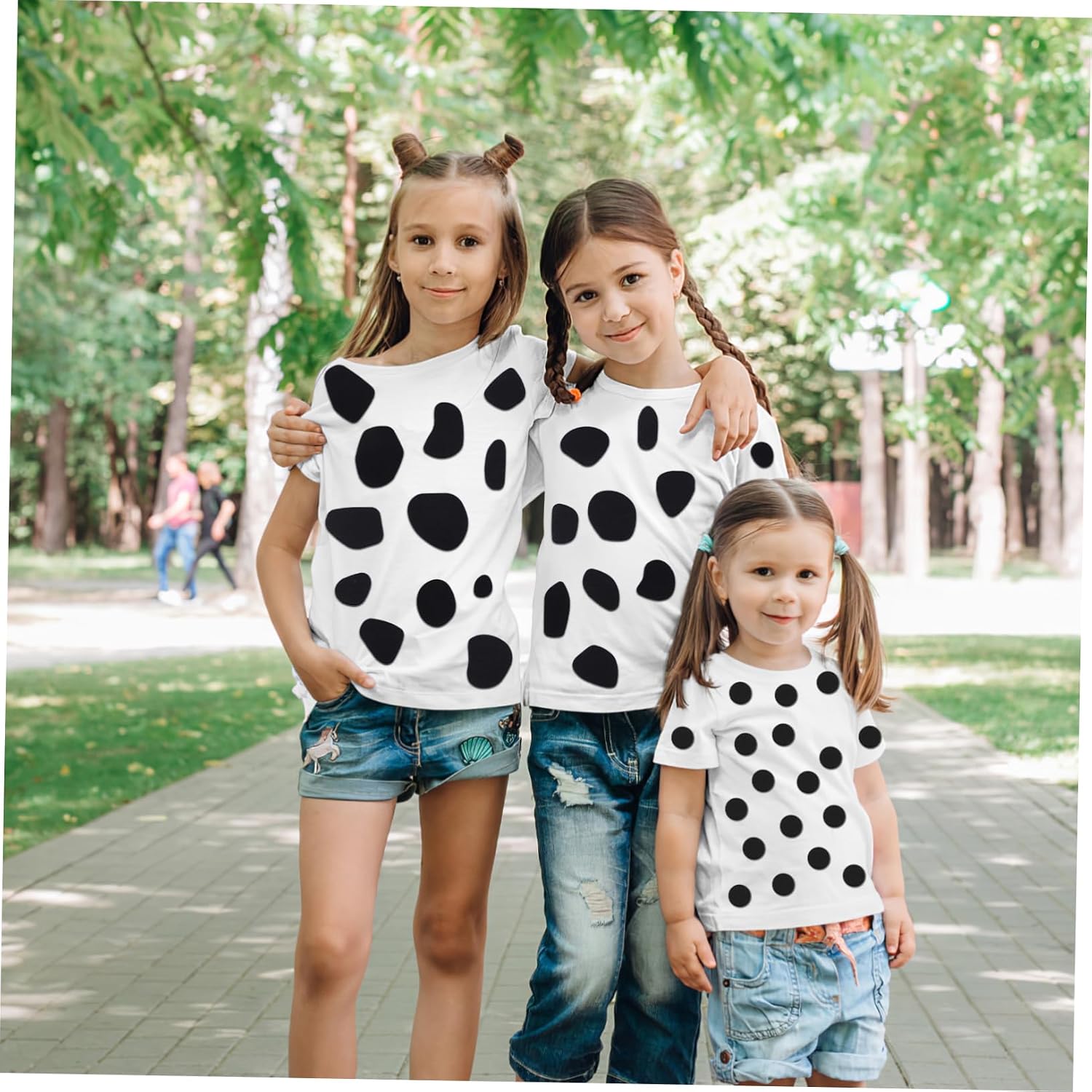 10sheets Adhesive Felt Stickers Dalmatian Spots School Stickers Fabric Adhesive Dots Decorative Clothing Easy Apply