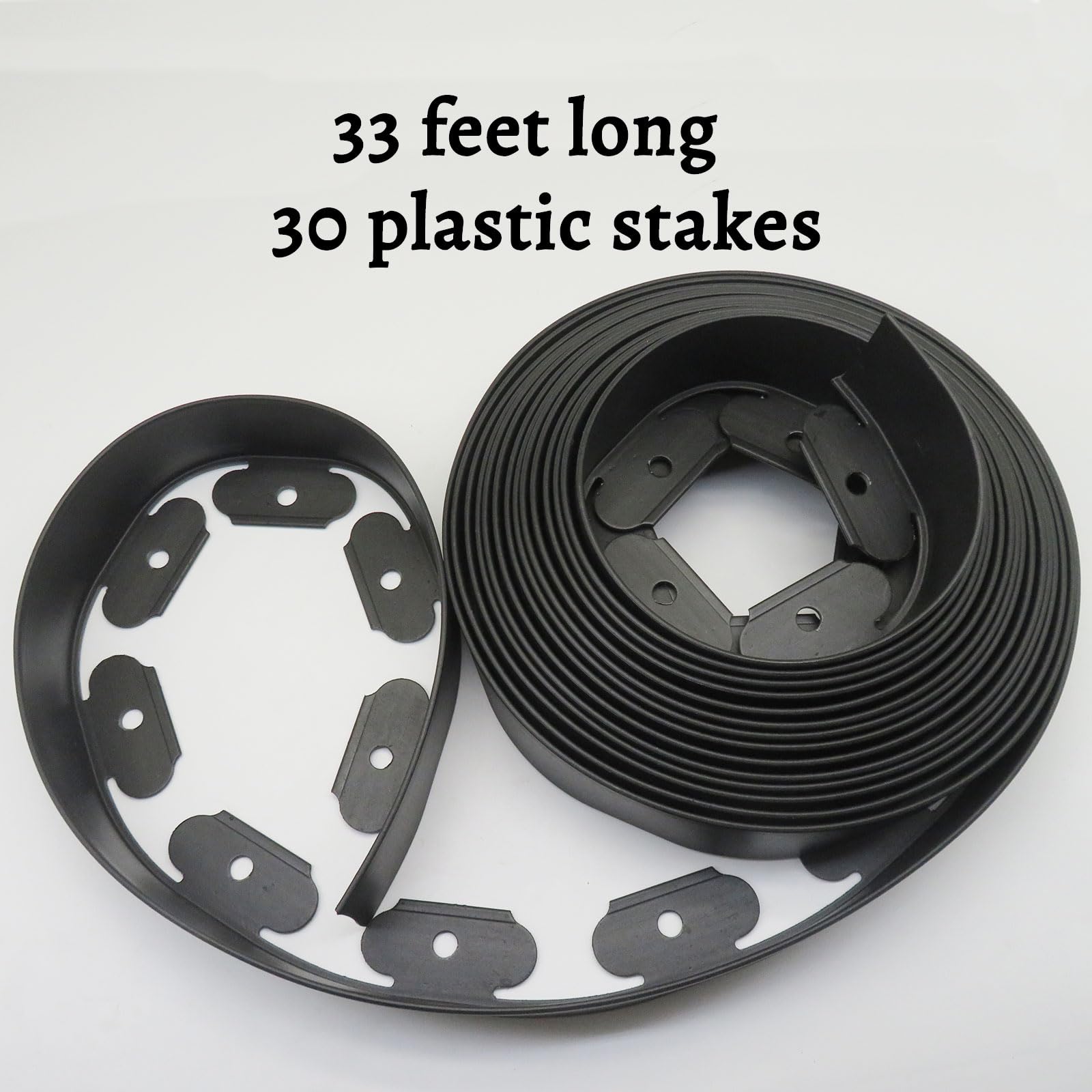 Lot De 30 Bordures De Jardin – Bordure De Parterre De Fleurs Paysagère De 6 M, Bordure De Jardin En Plastique, Bordure De Pelouse, Bordure D'aménagement Paysager, Clôture Flexible Pour Terrasse, Allée