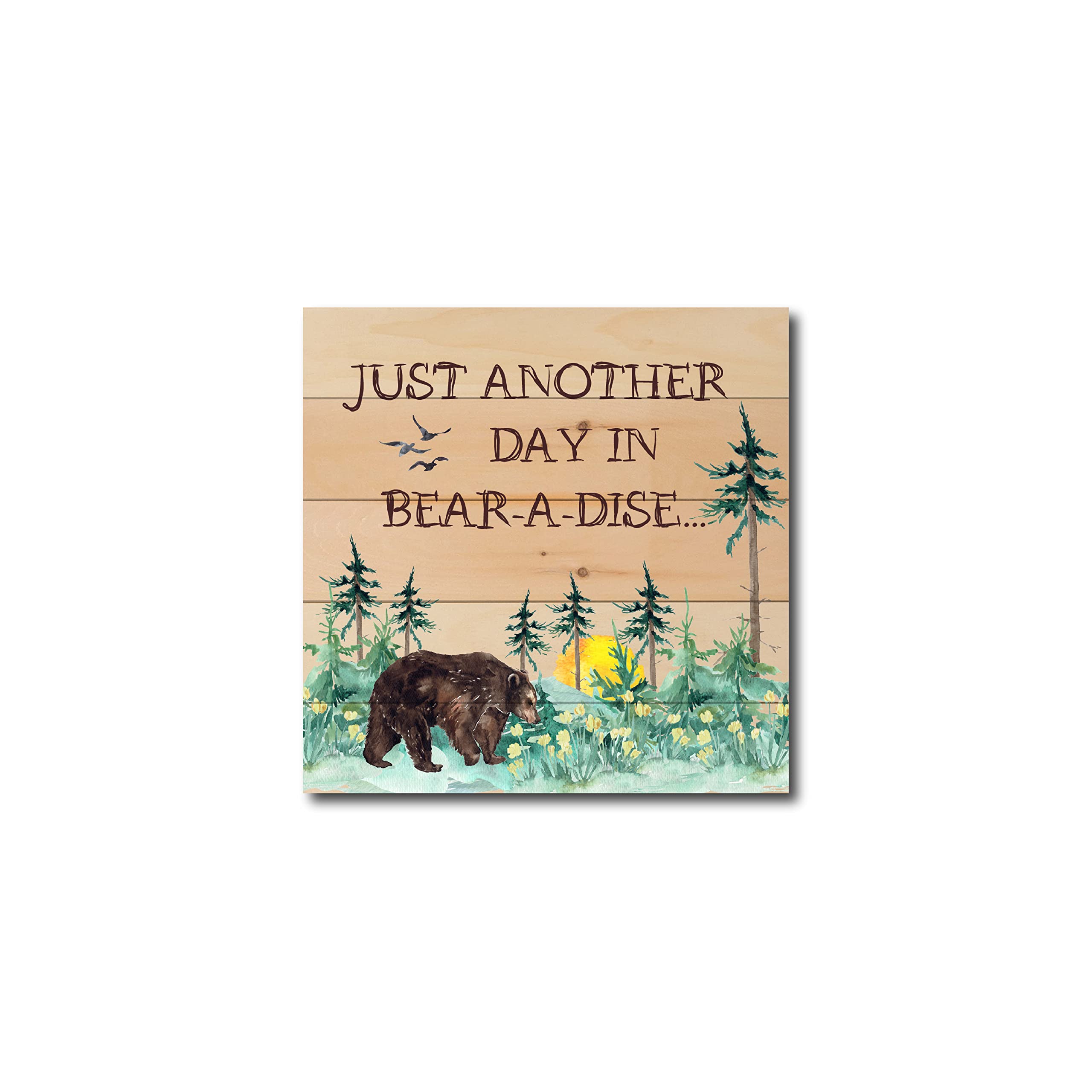Imagine Design Just Another Day in Bear-A-Dise Lake Life Plaque, One Size, Multi