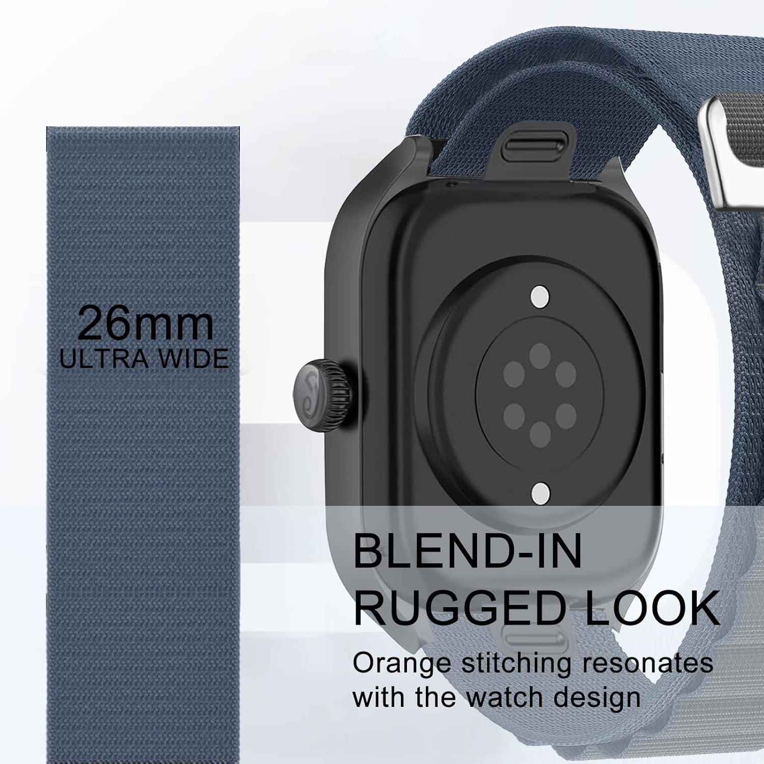 Alpine Loop Nylon Band - Compatible with Apple Watch Ultra 2/Ultra Bands 49mm 45mm 44mm for Men Women, Adjustable with Metal C Hook Strap for iWatch Ultra 2 iWatch Ultra Series 10 46mm SE/9/8/7/6/5 - Image 3