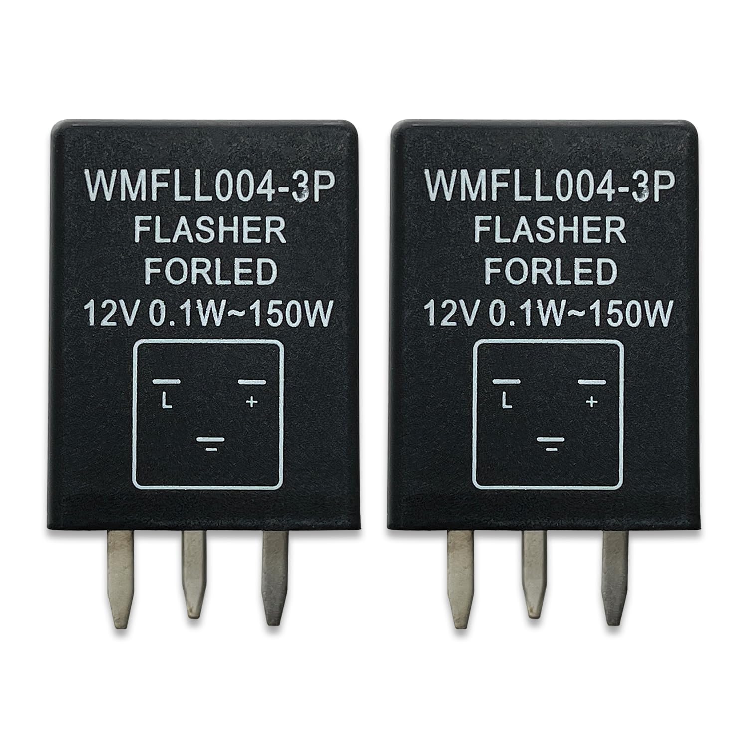 DAMA EP28 FLL004 3 Pin 12V 8.3A LED Flasher Relay for LED Turn Signal Bulbs Hyper Flash Repairs | Pack of (5)