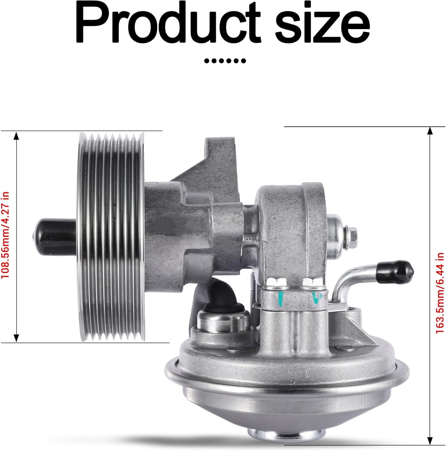 Brake Vacuum Pump 5102084AA 3965925 64-1027 Compatible with 2003-2007 Dodge Ram 2500 3500 5.9L 6.7L Cummins Engine