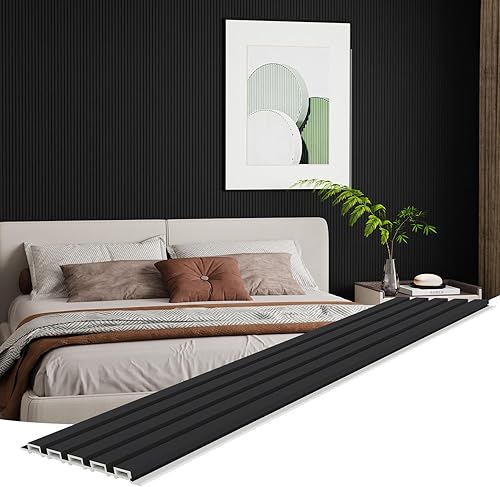 Miniatura 11 de WPC - Paneles de pared, paquete de 16 paneles de pared 3D de 48 x 6 pulgadas para decoración de pared interior, paneles de pared modernos para fondo