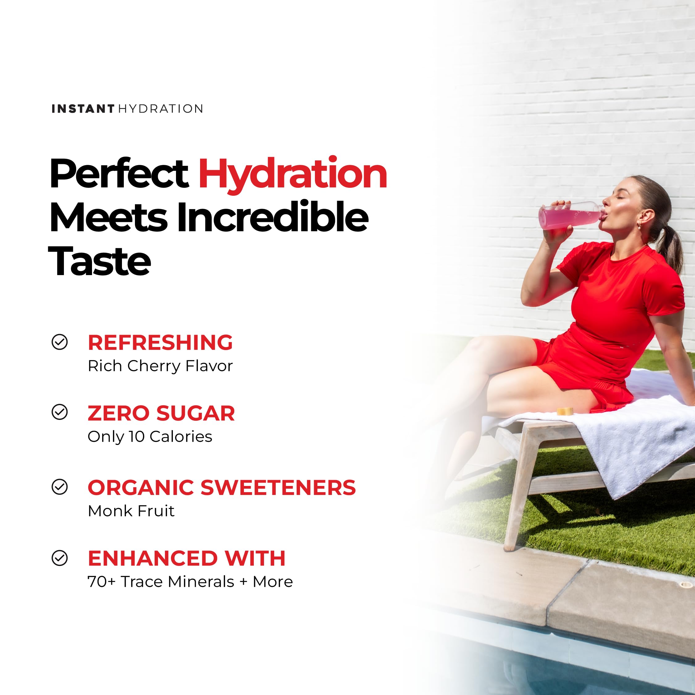 Instant Hydration Sugar Free Electrolytes Powder Packets - Shawn Johnson Cherry Limeade Electrolyte Drink Mix & Travel Essentials - Boost Recovery, Brain Health, Muscle & Tissue Support - 20 Sticks — Amazon image 3