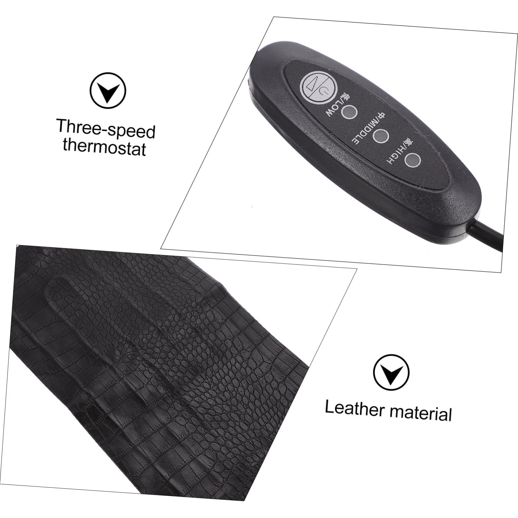 Abaodam Tappetino Riscaldante per Rettili Regolazione USB, Cuscino in Effetto 33x18 Cm, Tappetino Riscaldato a Temperatura Costante per Animali Domestici e Lucertole