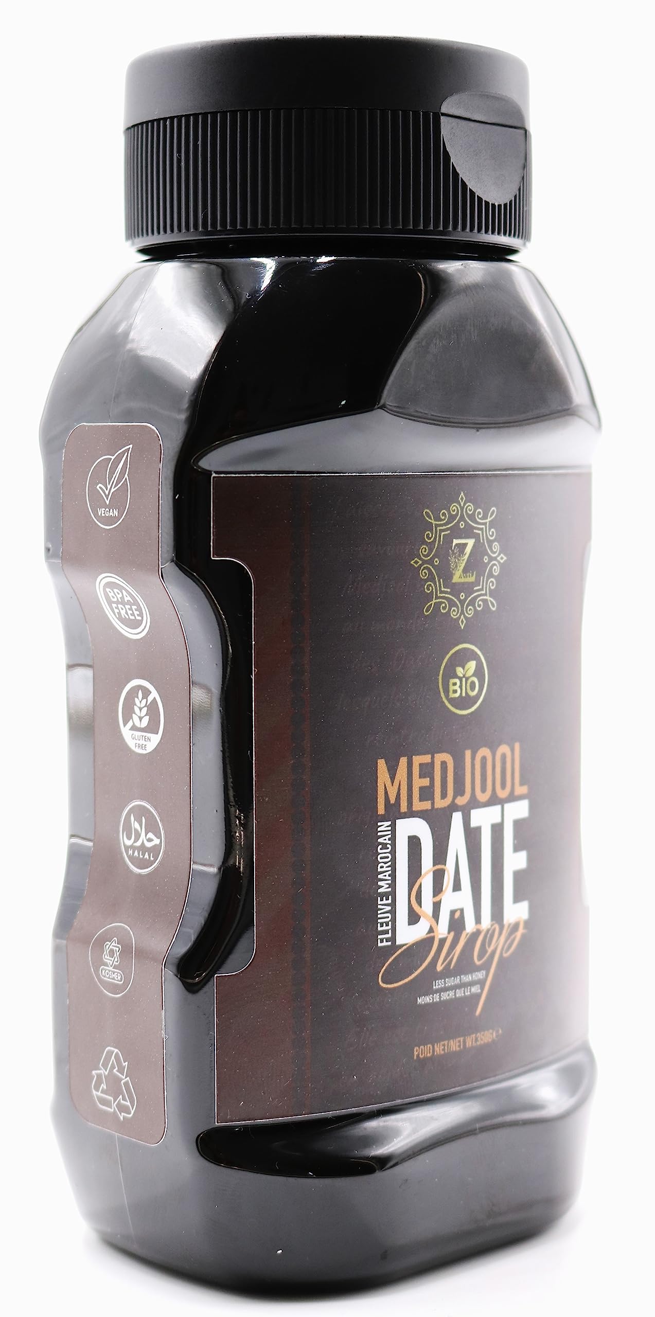 Sirop de dattes Medjoul du Maroc— Sirop de Datte 100% Pure & Naturel, sans Sucre — Sirop pour Café qui Convient aux Végan, 350g