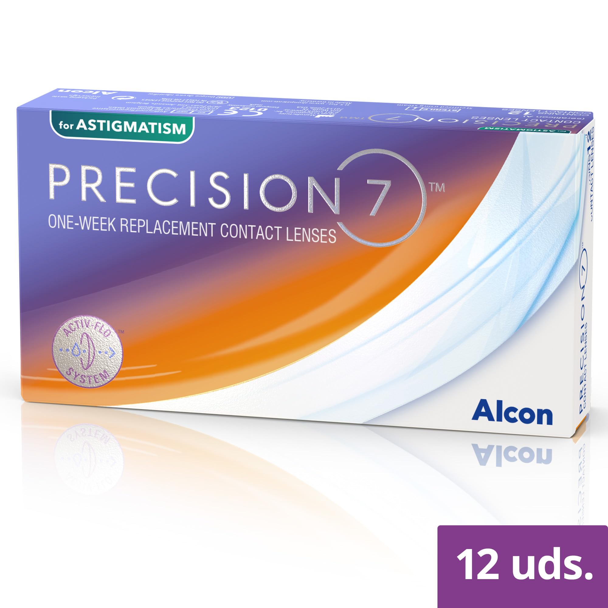 PRECISION7 Toric lentes semanales | 12 uds | cil 0.75 | eje 20 | -2.00 dpt