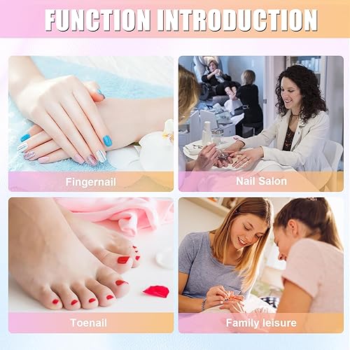 Miniatura 6 de Pourcare Taladro eléctrico de uñas para uñas acrílicas, lima de uñas eléctrica de 35000 RPM, E--File portátil - Taladro de uñas recargable para